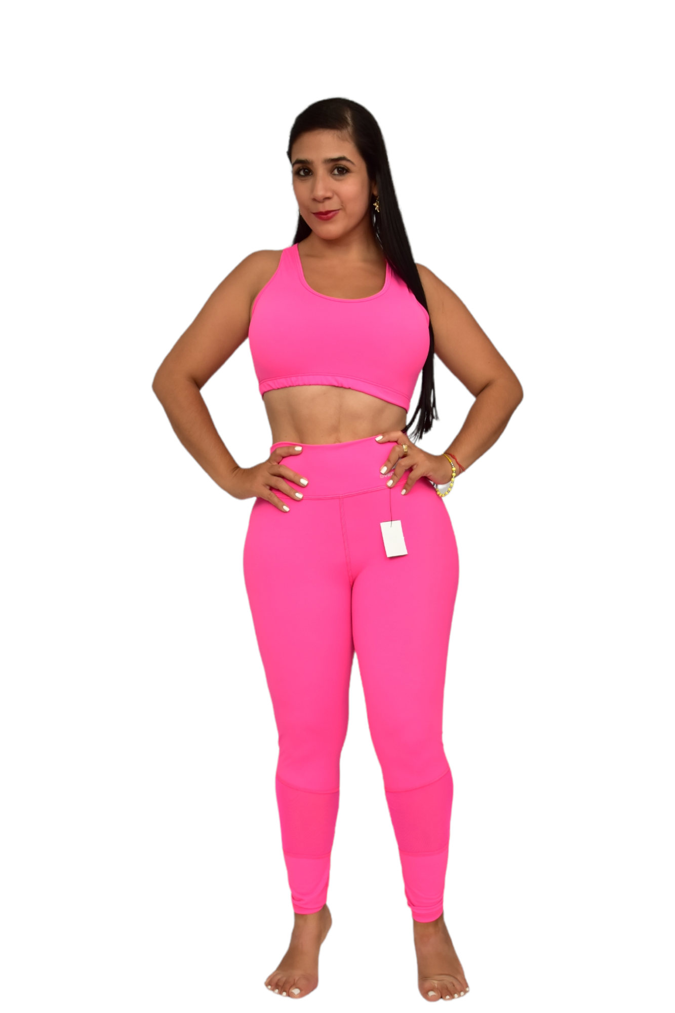 LEGGINS COMBINADA SET 2 PIEZAS PREMIUMTEX ROSADO CINTA ABAJO oversilvercolombia