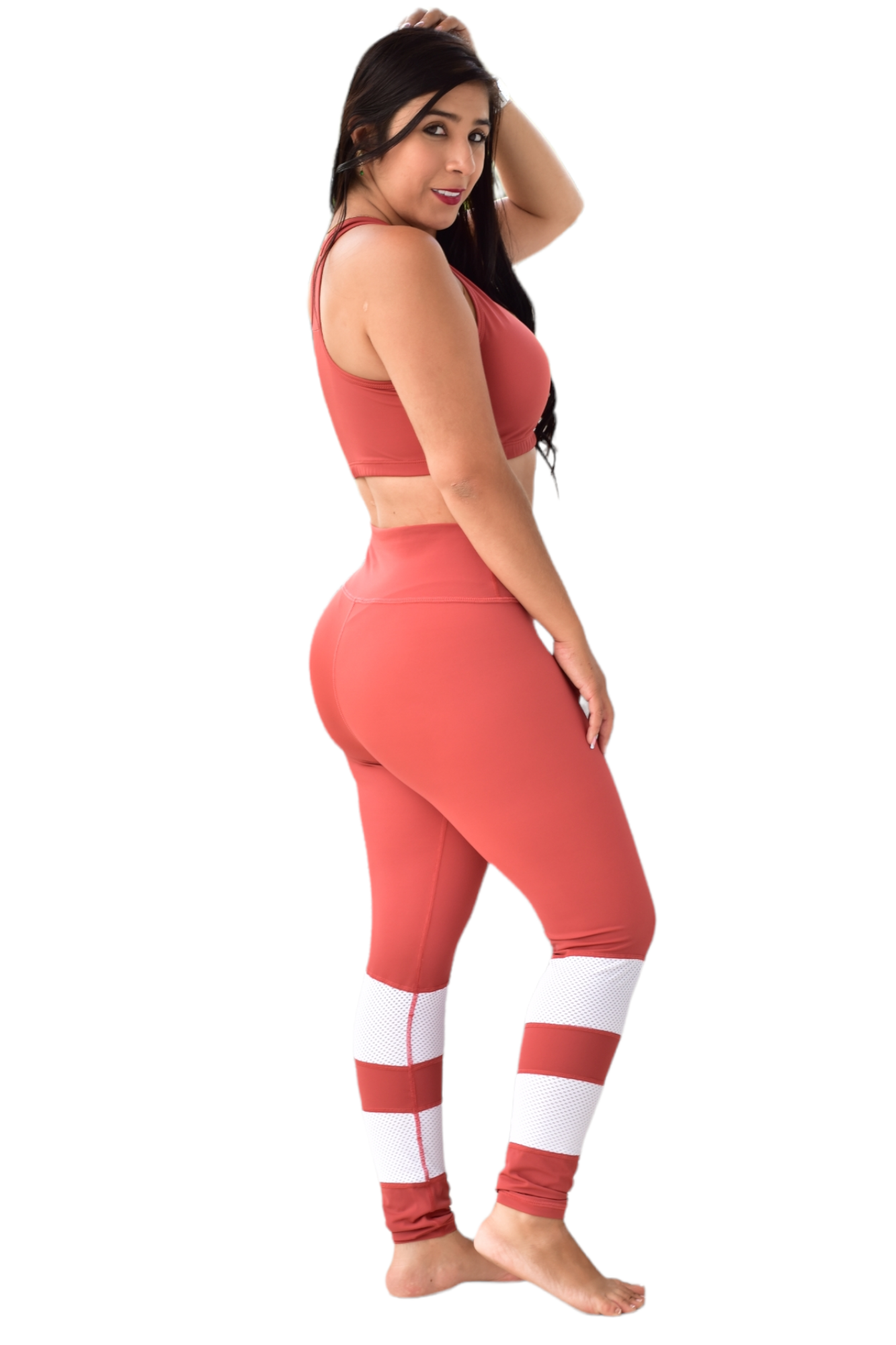 LEGGINS COMBINADA SET 2 PIEZAS PREMIUMTEX TERRACOTA