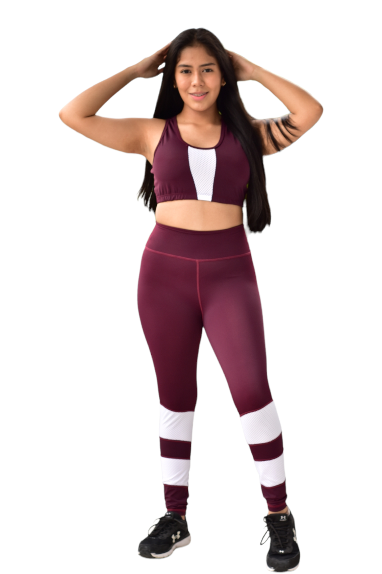 LEGGINS COMBINADA SET 2 PIEZAS PREMIUMTEX VINOTINTO