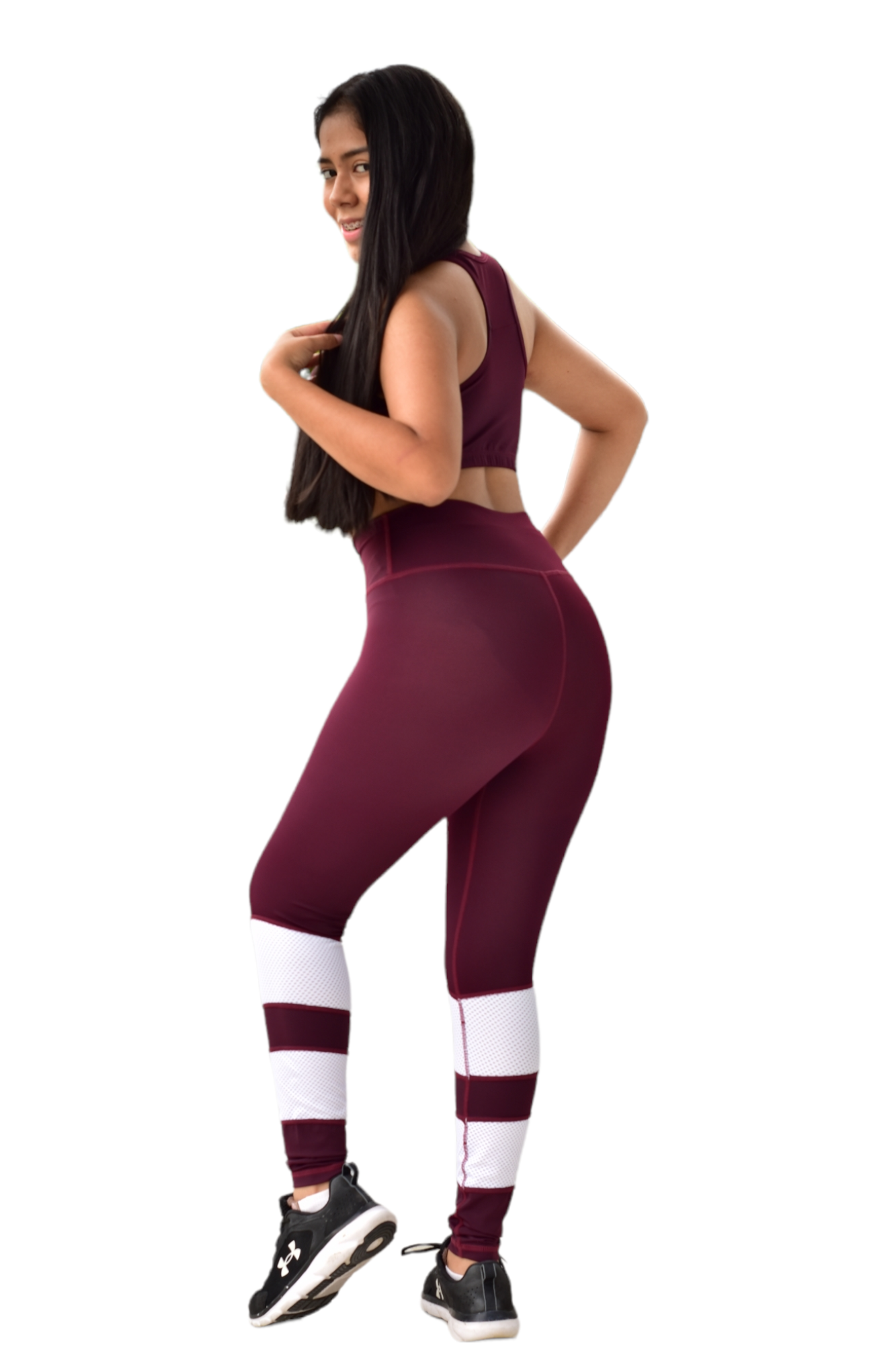 LEGGINS COMBINADA SET 2 PIEZAS PREMIUMTEX VINOTINTO