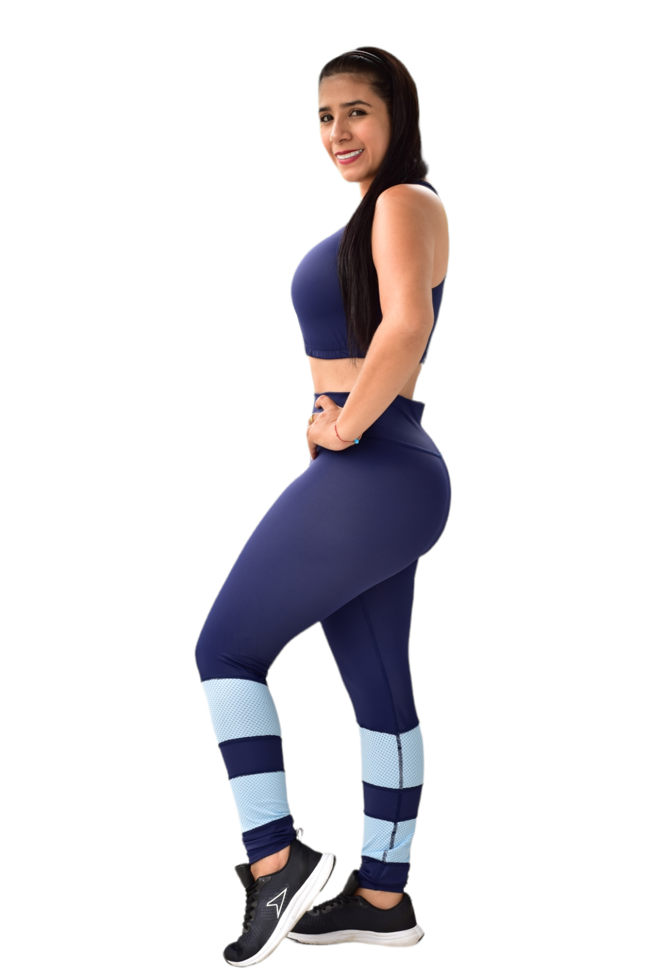 LEGGINS COMBINADA SET 2 PIEZAS PREMIUMTEX AZUL TURQUIE