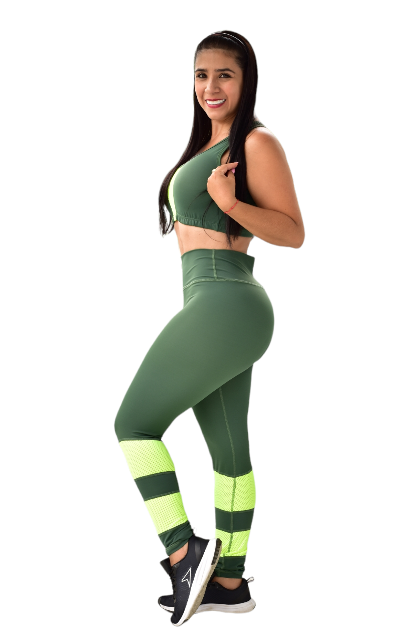 LEGGINS COMBINADA SET 2 PIEZAS PREMIUMTEX VERDE MILITAR -