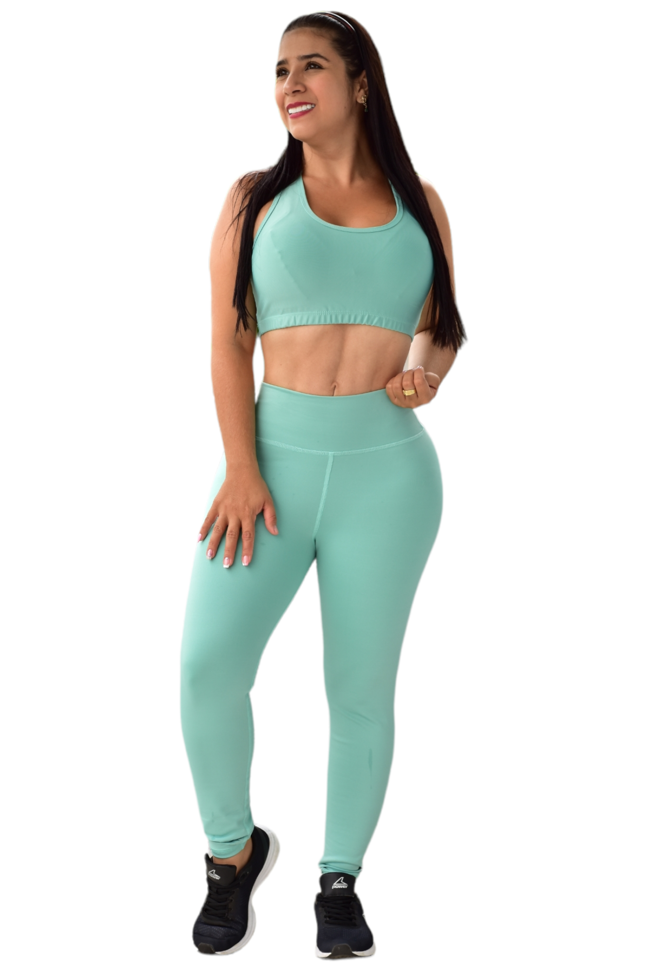LEGGINS SET 2 PIEZAS SUPLEX VERDE MENTA