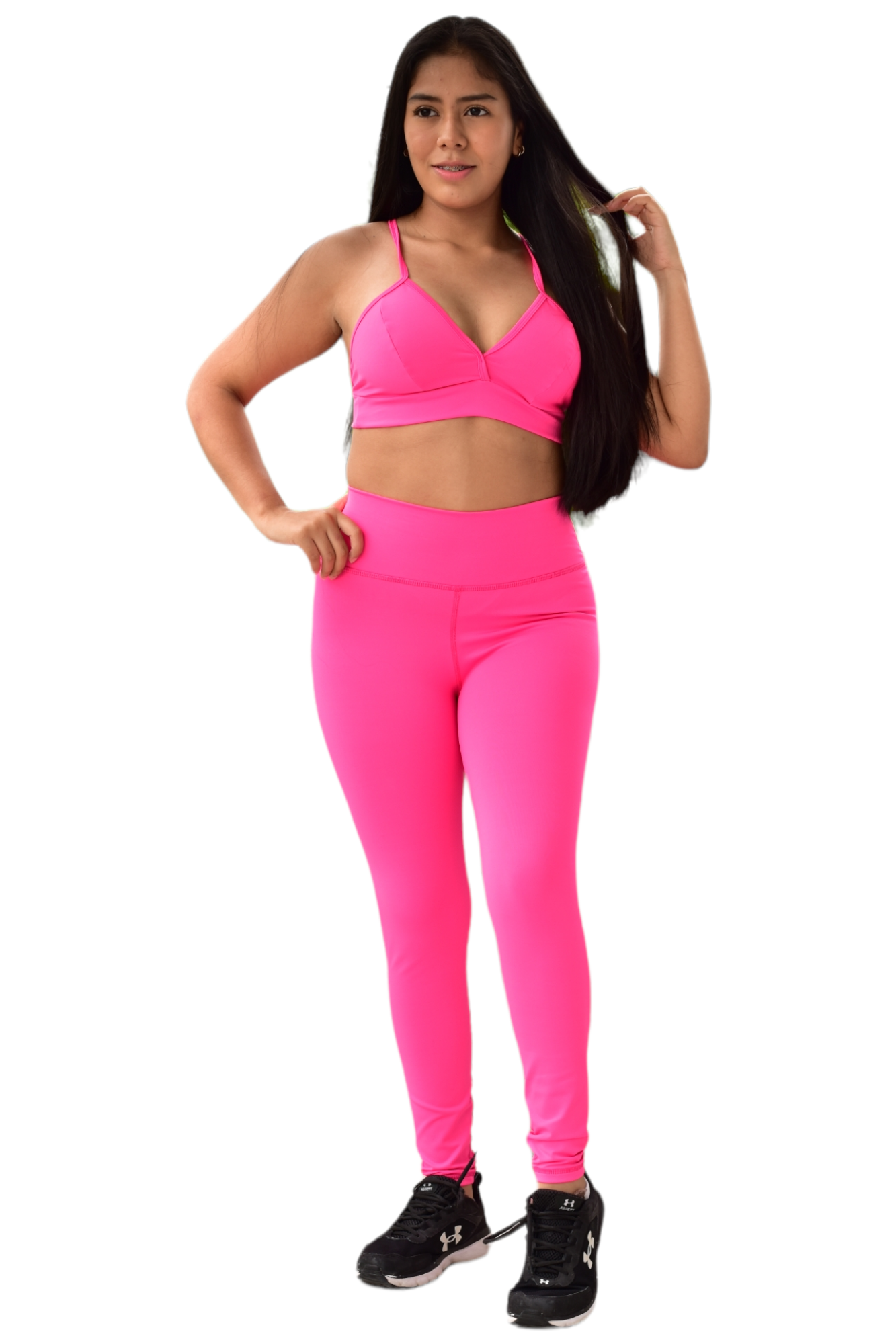 LEGGINS SET 2 PIEZAS SUPLEX FUCSIA