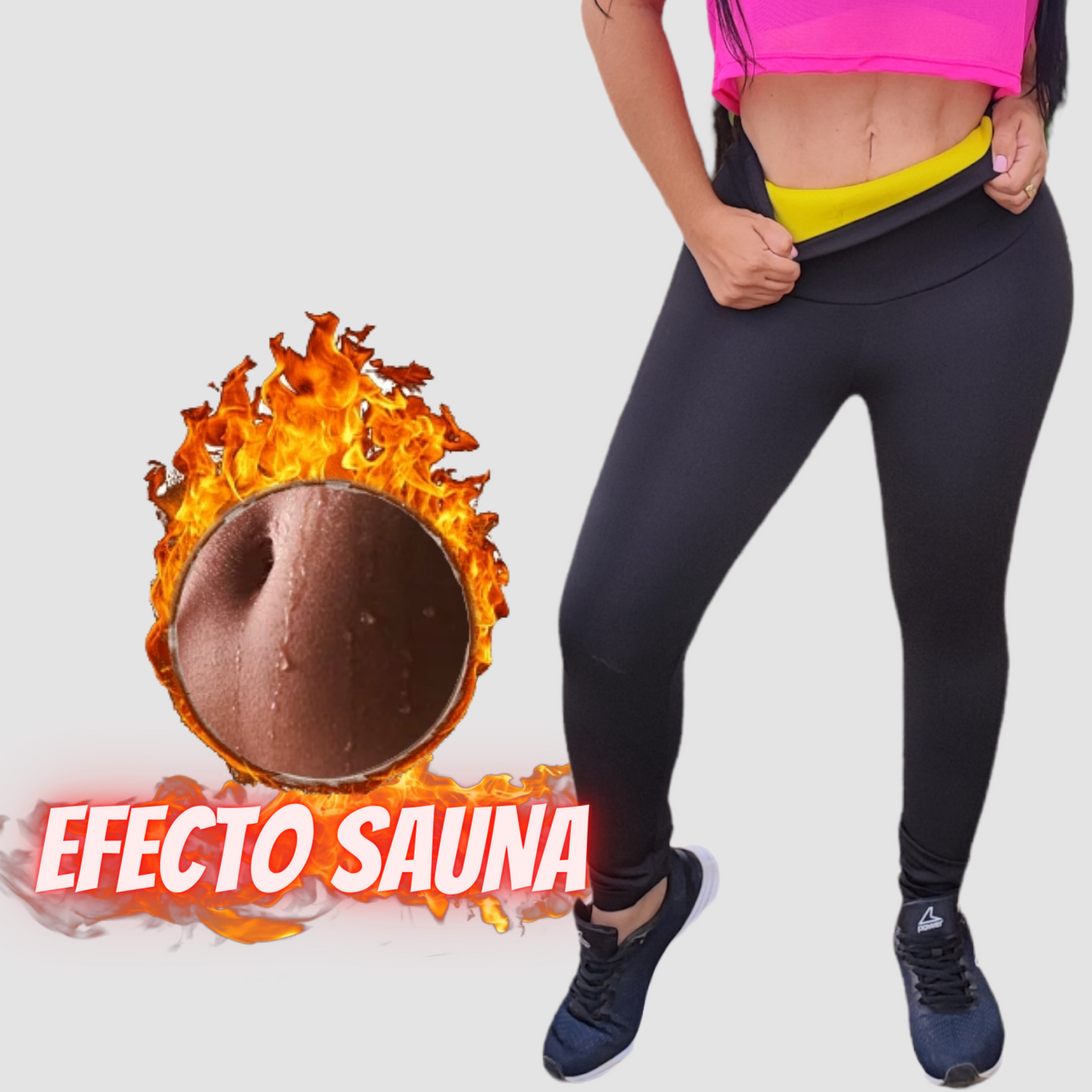🔥LEGGINS CON FAJA REDUCTORA EN NEOPRENO EFECTO SAUNA EN TELA SUPLEX🔥 oversilvercolombia