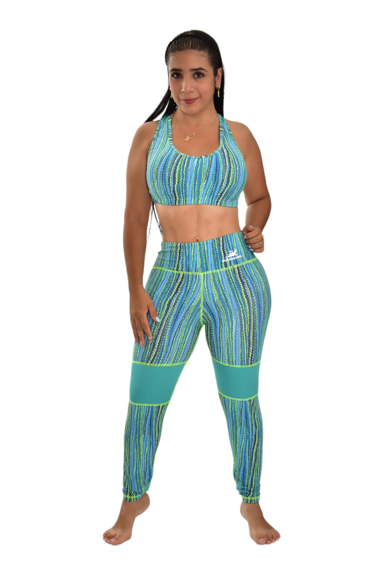 LEGGINS COMBINADO SET 2 PIEZAS PREMIUMTEX VERDE ESCAMA oversilvercolombia