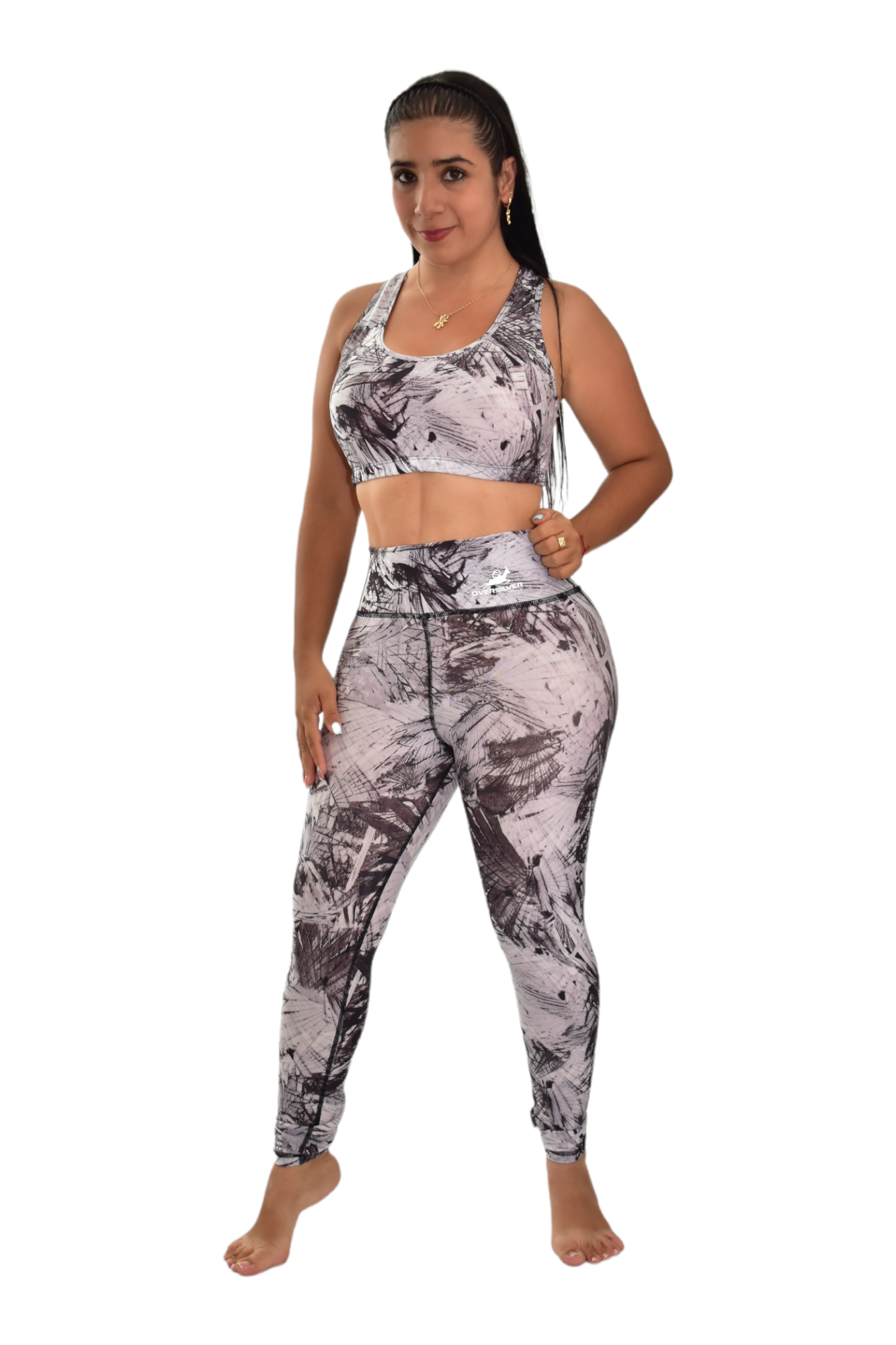 LEGGINS SET 2 PIEZAS PREMIUMTEX GRIS METALIZADO oversilvercolombia