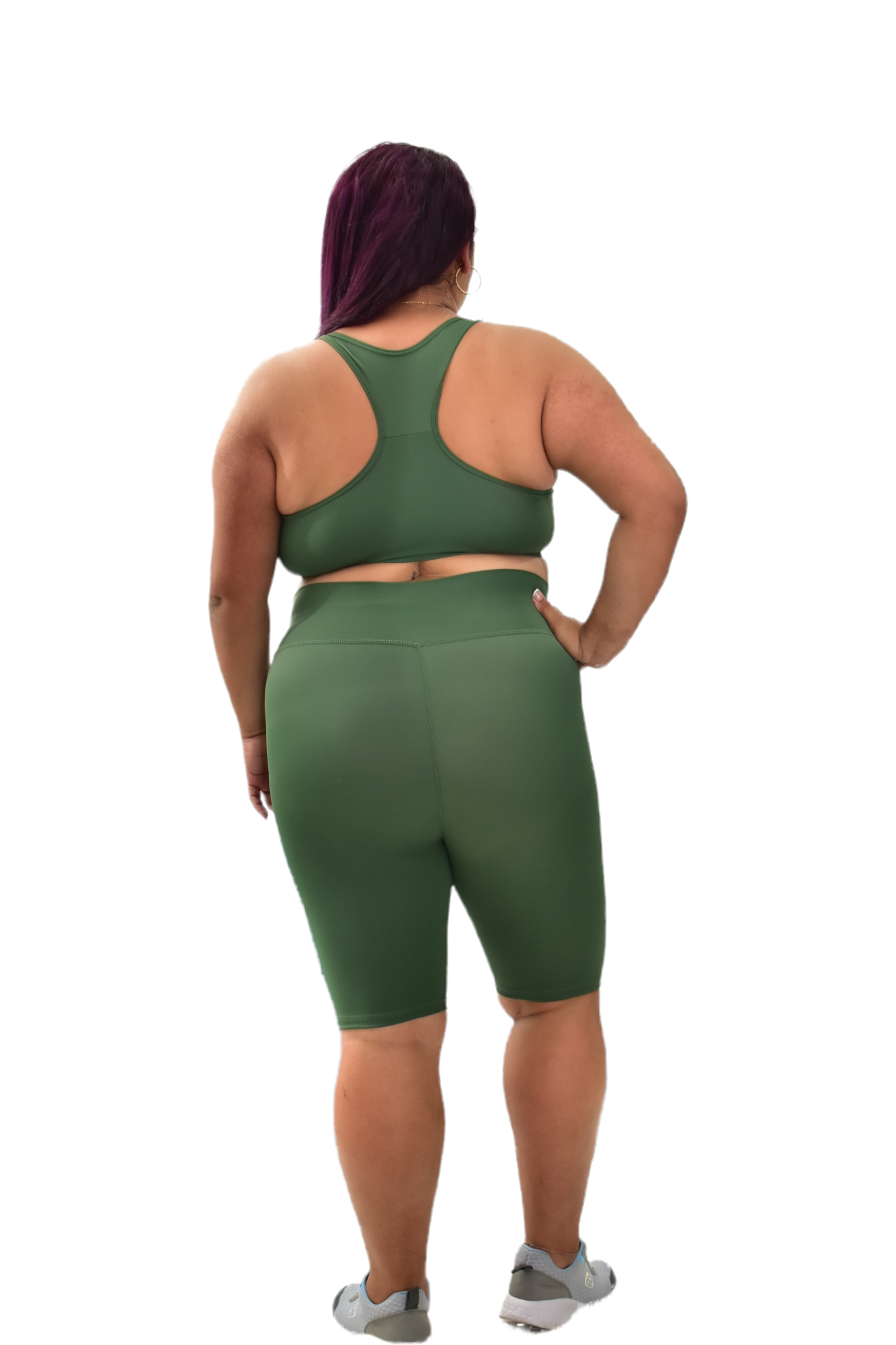 BIKER TALLA PLUS SET 2 PIEZAS PREMIUMTEX VERDE MILITAR oversilvercolombia
