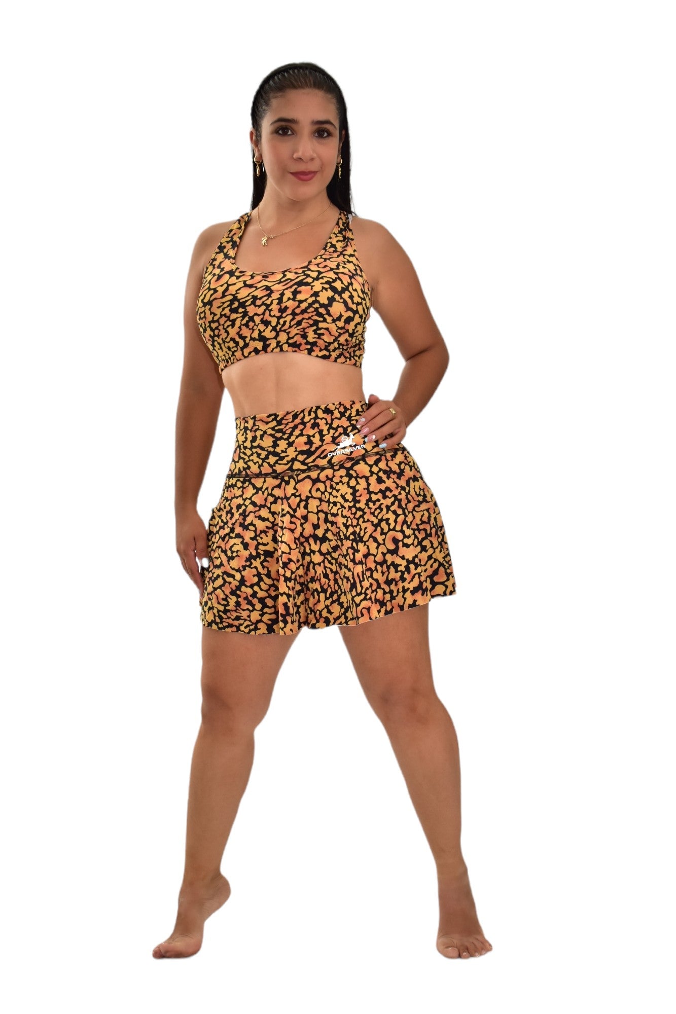 FALDA SHORT SET 2 PIEZAS PREMIUMTEX AMARILLO PANTERA oversilvercolombia