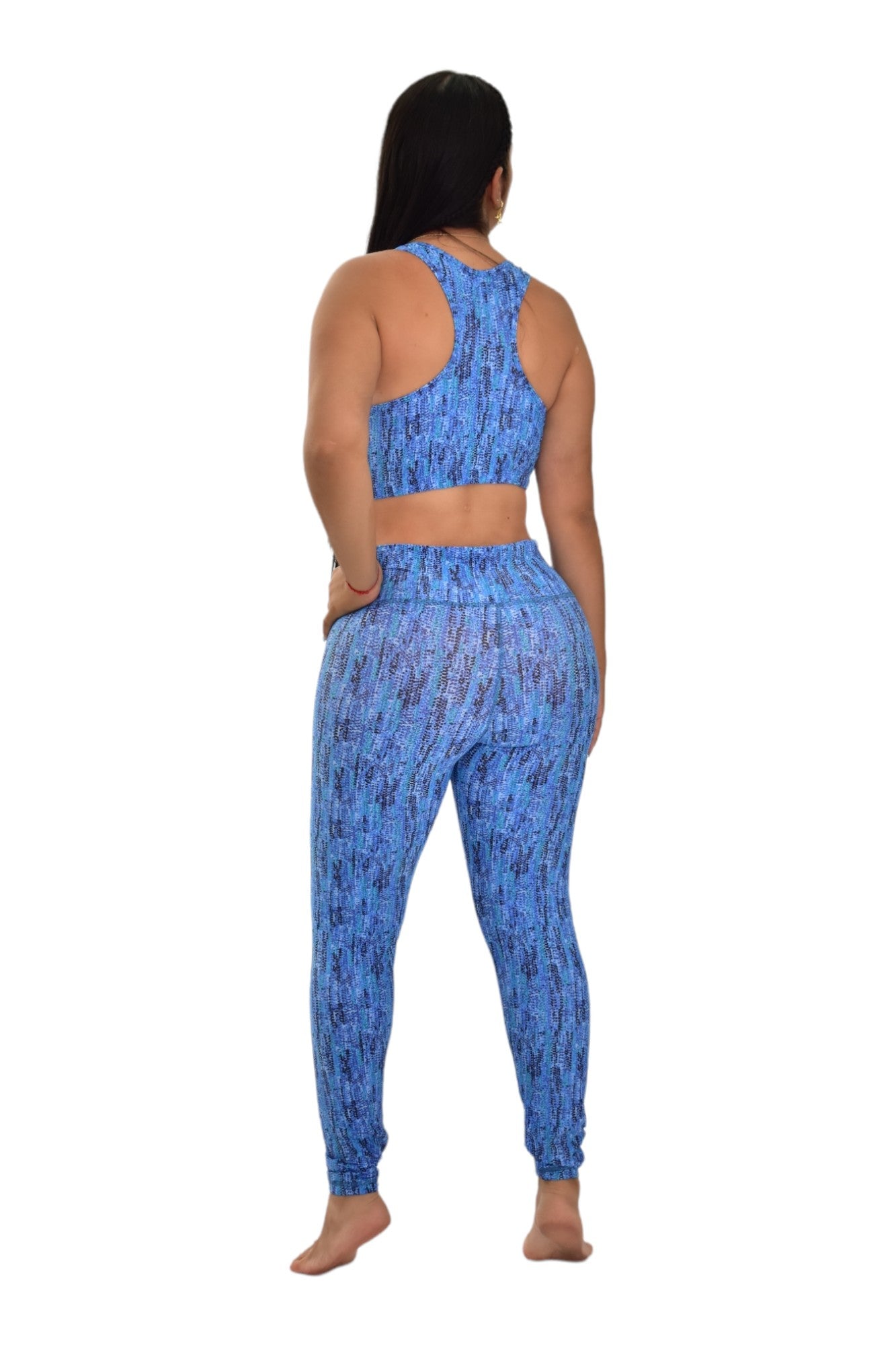 LEGGINS SET 2 PIEZAS PREMIUMTEX AZUL LINEA CUADRO oversilvercolombia