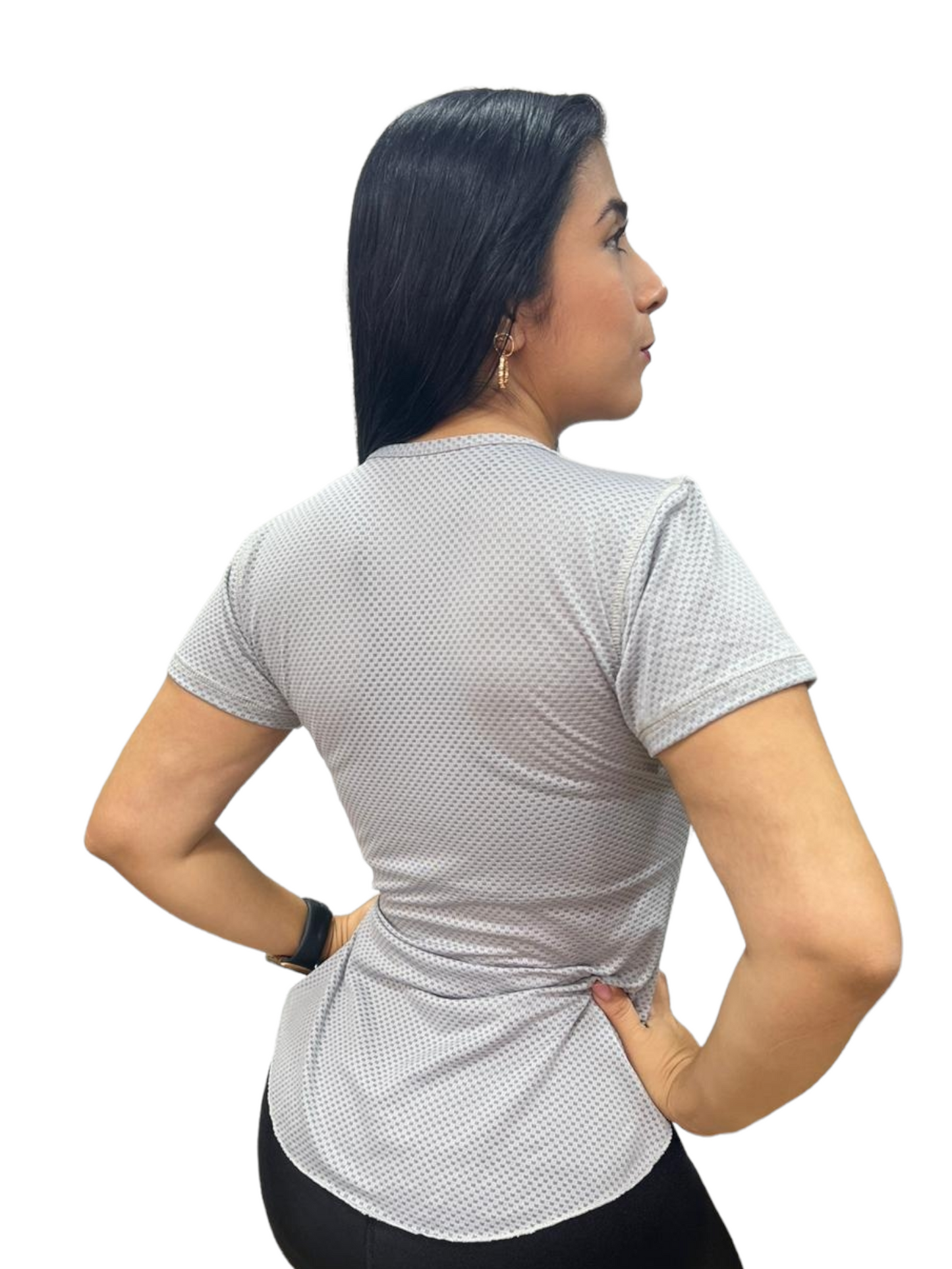 CAMISETA MANGA CORTA MALLA GRIS CLARO OVERSILVER®