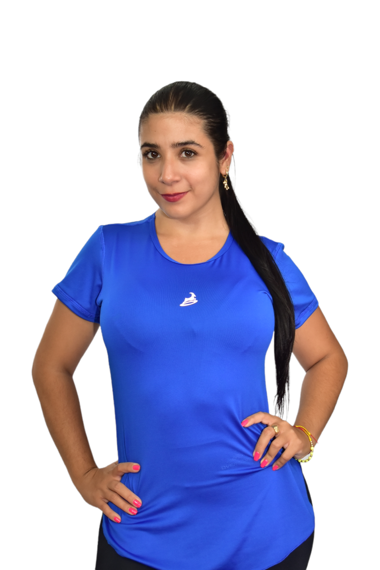 CAMISETA MANGA CORTA LICRADA AZUL REY OVERSILVER®