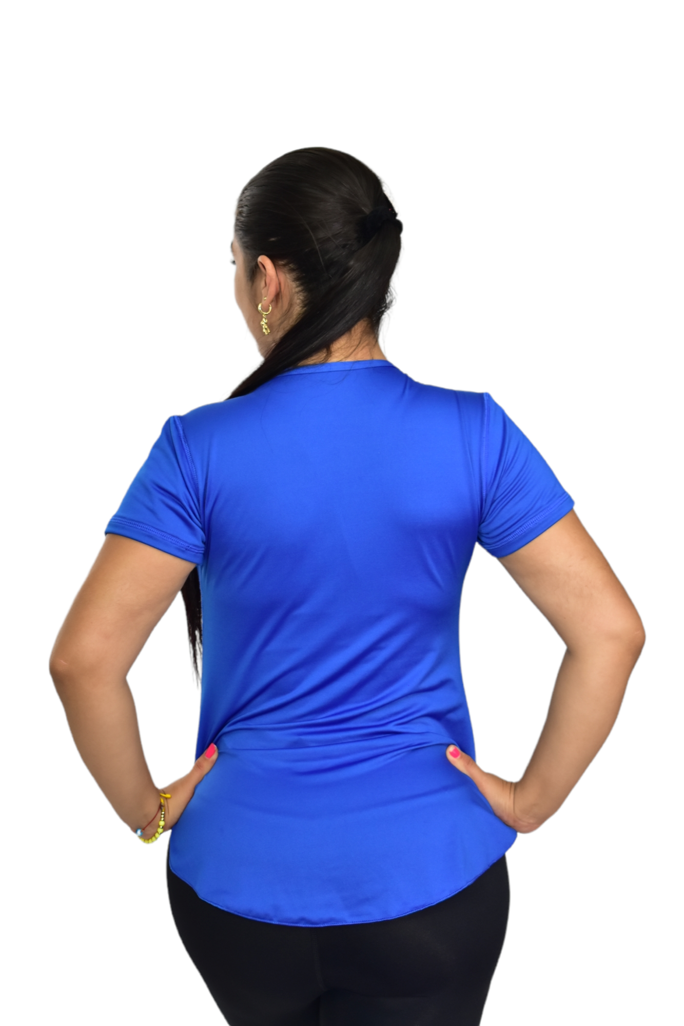 CAMISETA MANGA CORTA LICRADA AZUL REY OVERSILVER®