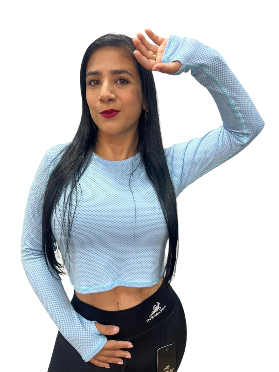 CAMISETA MANGA RANGLA AZUL CIELO OVERSILVER®