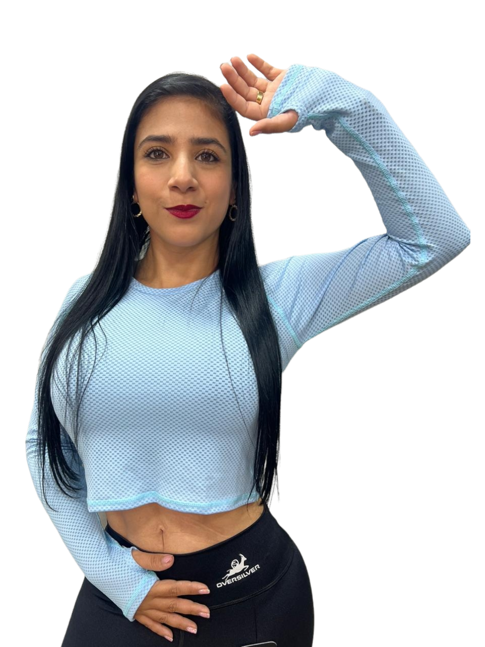 CAMISETA MANGA RANGLA AZUL CIELO OVERSILVER®