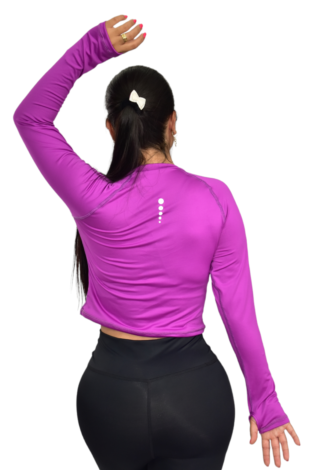 CAMISETA MANGA RANGLA LICRADA MORADO OVERSILVER®