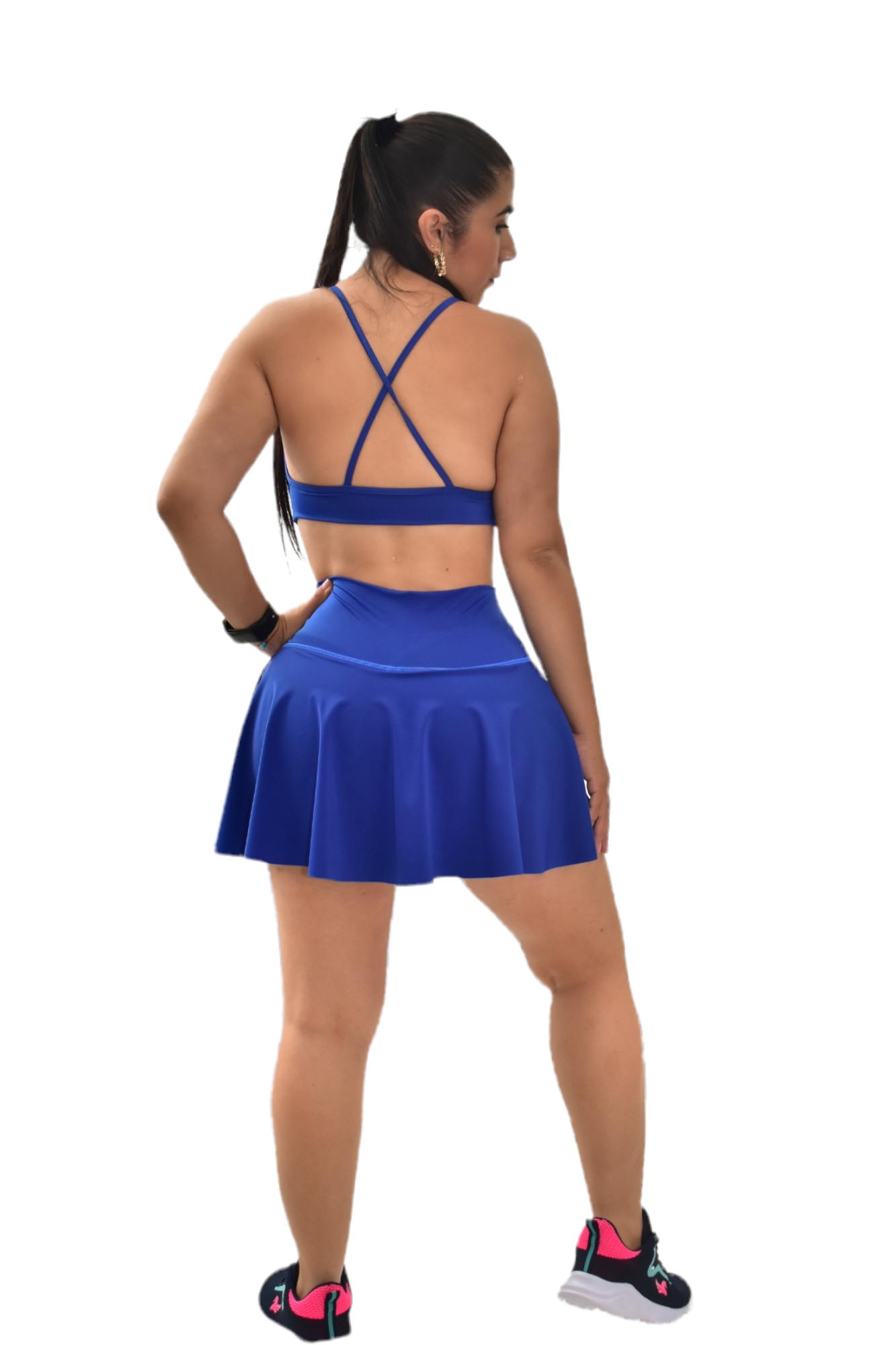 FALDA SHORT SET 2 PIEZAS NEWGYM AZUL REY oversilvercolombia