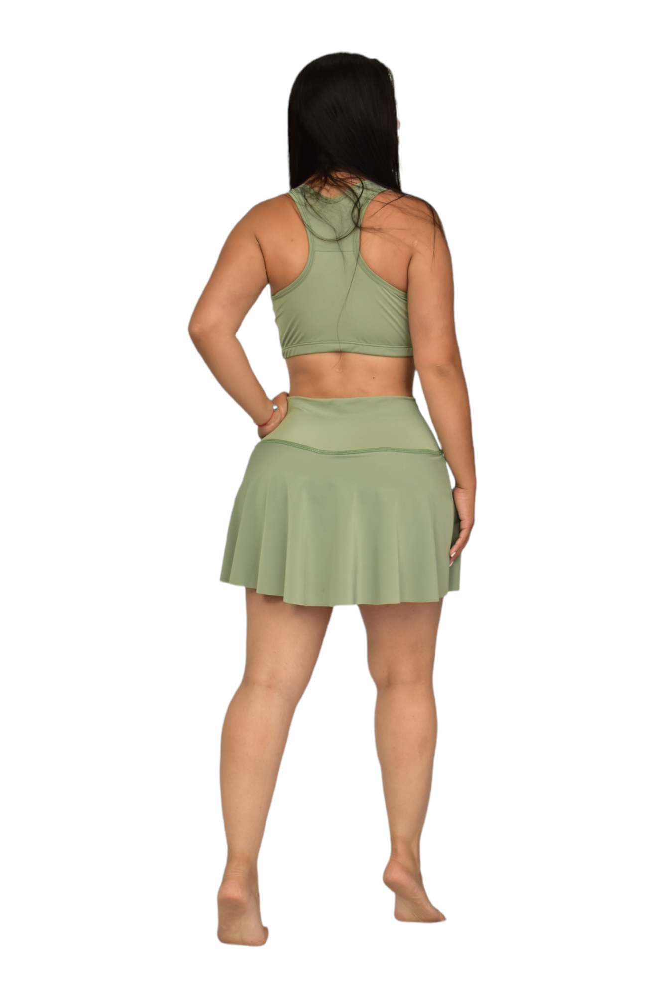FALDA SHORT SET 2 PIEZAS NEWGYM VERDE CLARO oversilvercolombia