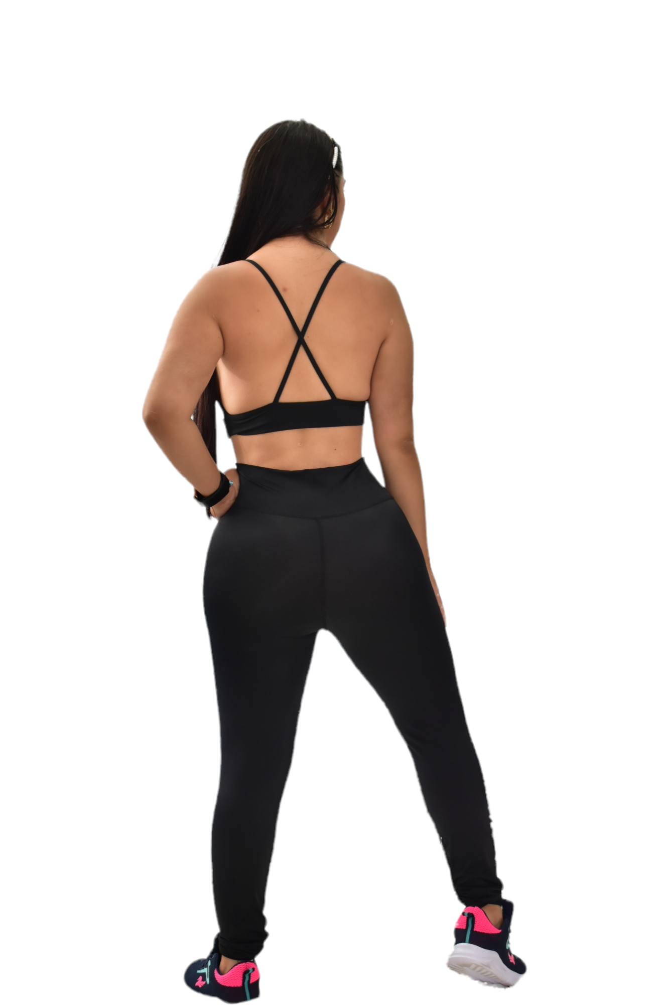 LEGGINS SET 2 PIEZAS NEWGYM NEGRO oversilvercolombia