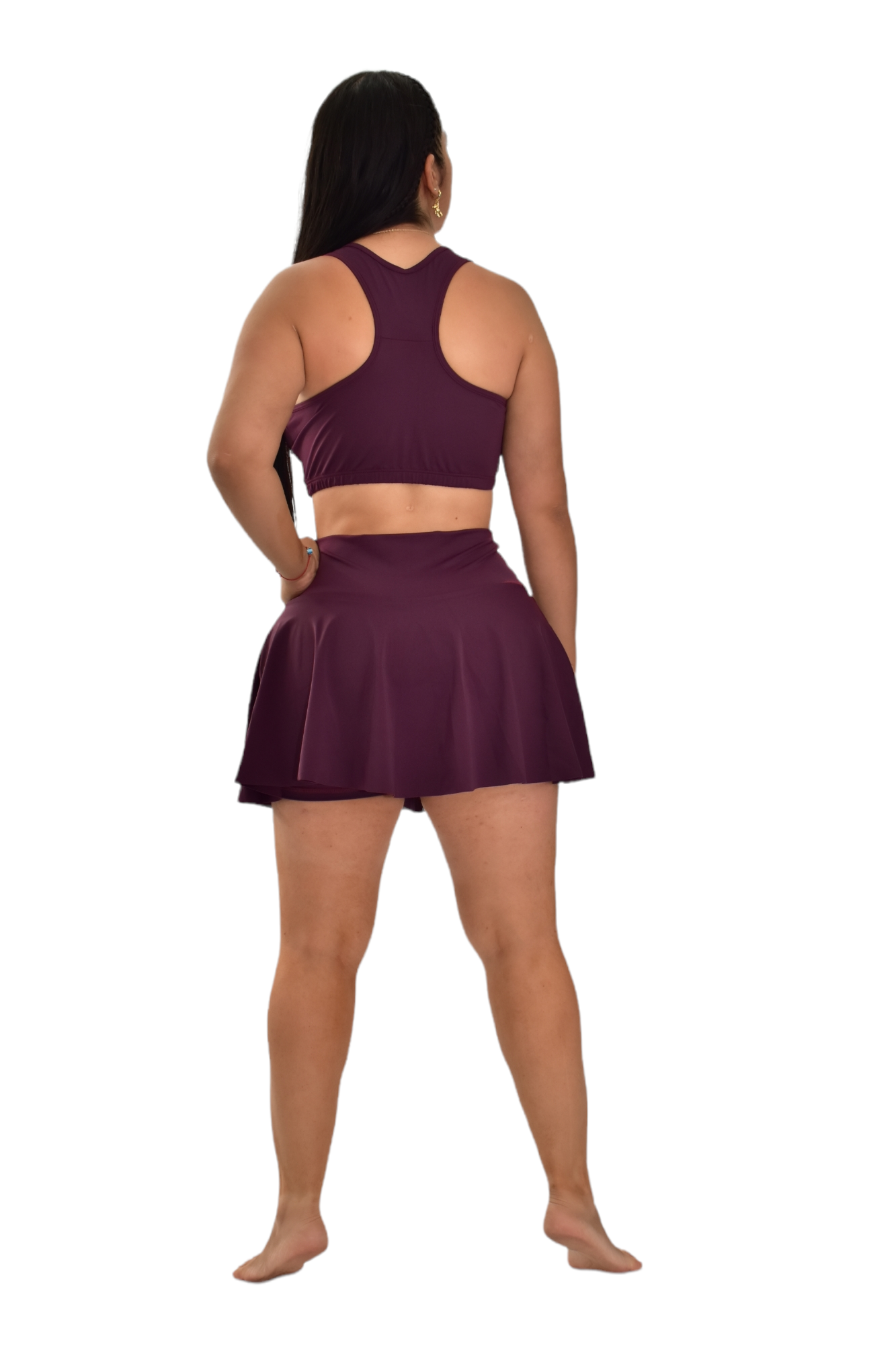 FALDA SHORT SET 2 PIEZAS PREMIUMTEX VINOTINTO – OVERSILVER®