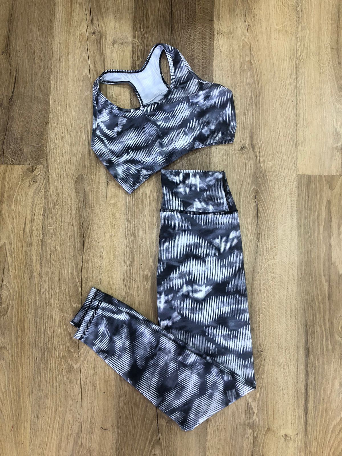 LEGGINS SET 2 PIEZAS PREMIUMTEX MILITAR NEGRO BLANCO