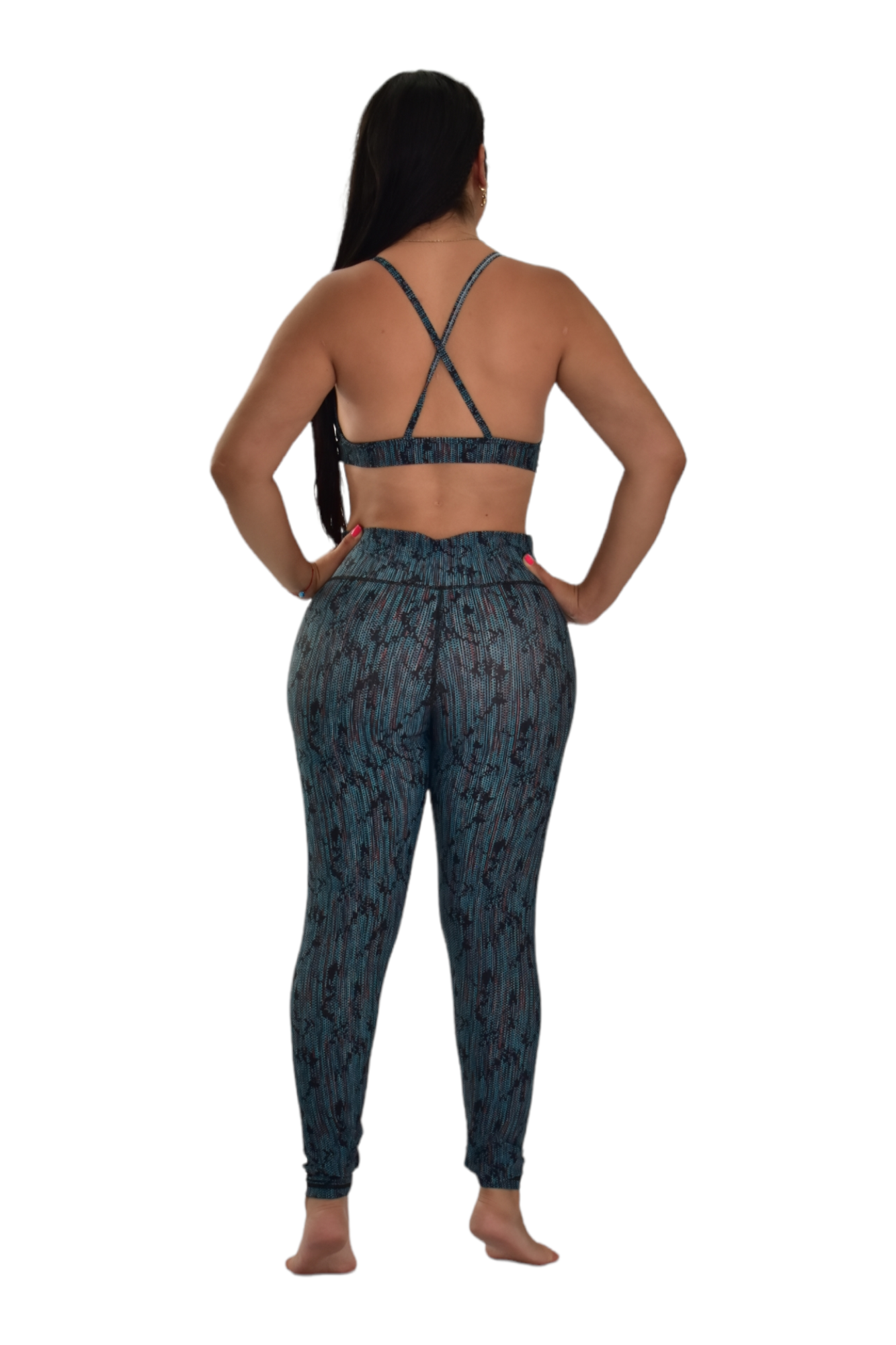 LEGGINS SET 2 PIEZAS PREMIUMTEX AZUL RALLAS oversilvercolombia