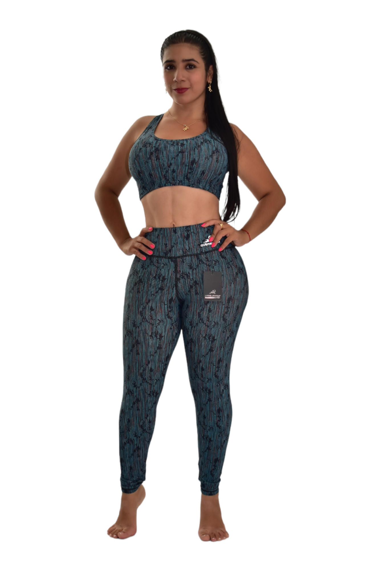 LEGGINS SET 2 PIEZAS PREMIUMTEX AZUL RALLAS oversilvercolombia
