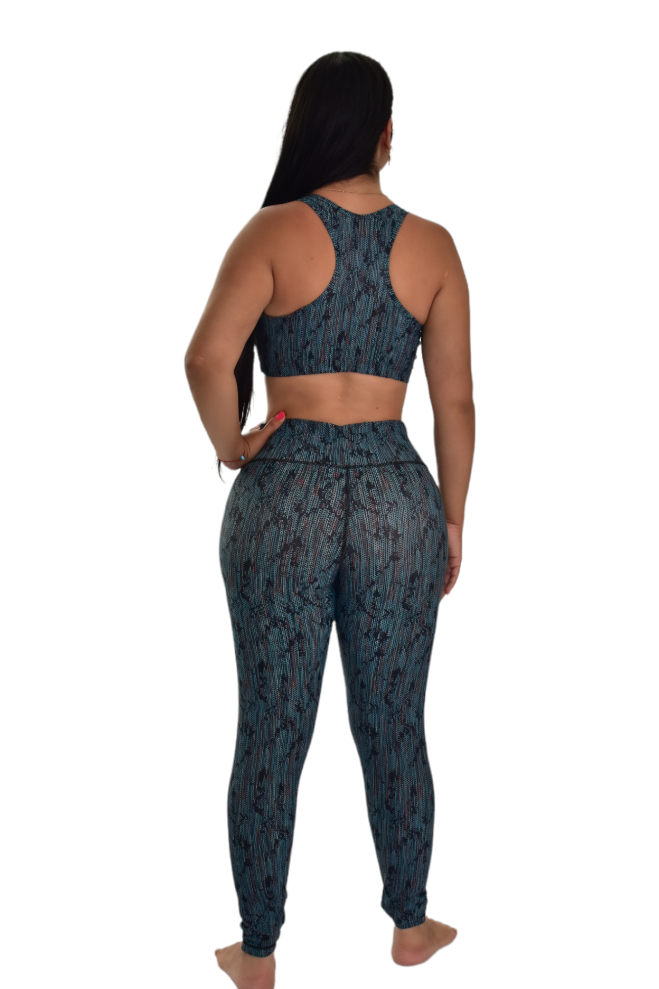 LEGGINS SET 2 PIEZAS PREMIUMTEX AZUL RALLAS oversilvercolombia