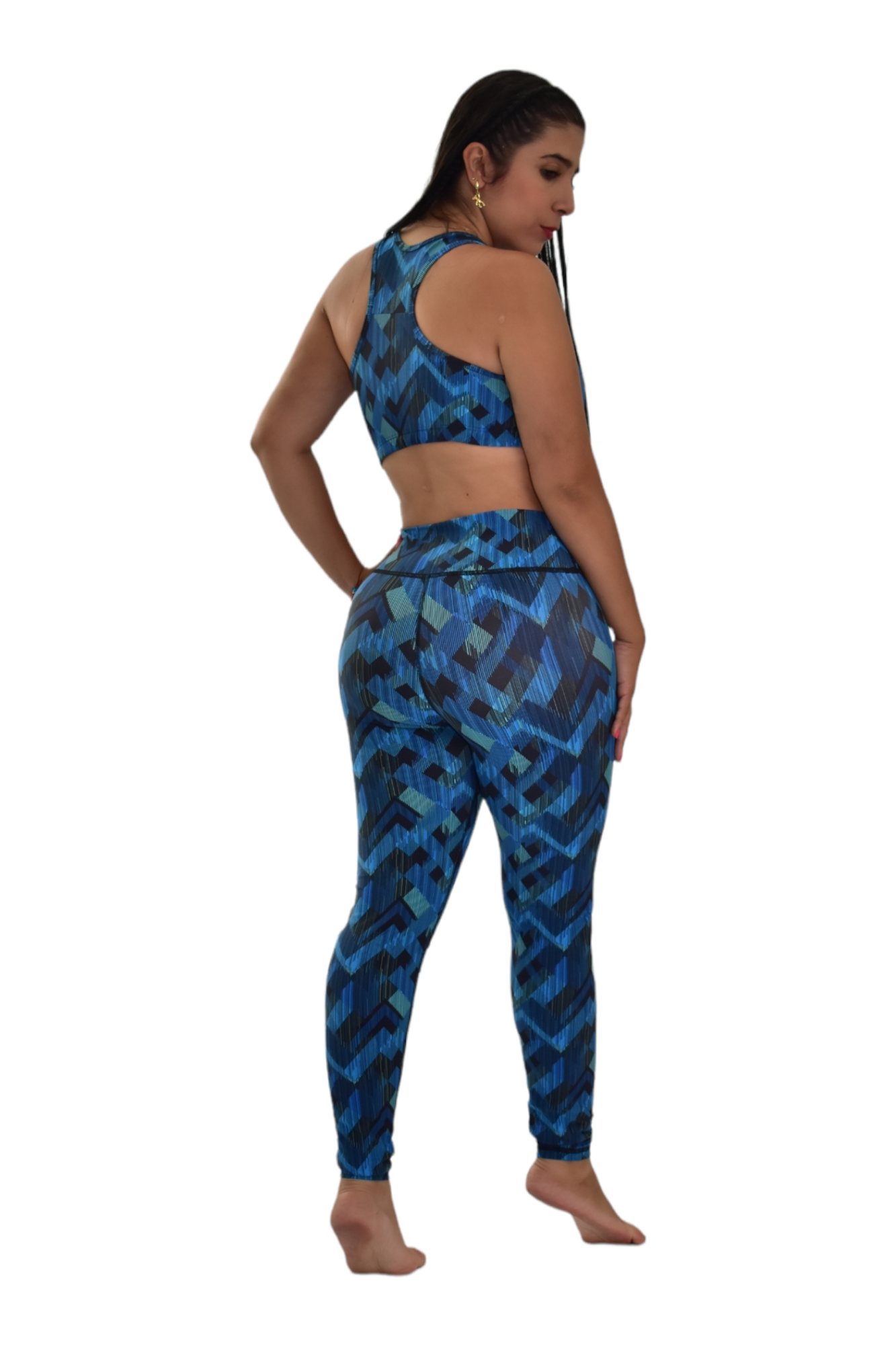 LEGGINS SET 2 PIEZAS PREMIUMTEX AZUL CUADRO oversilvercolombia