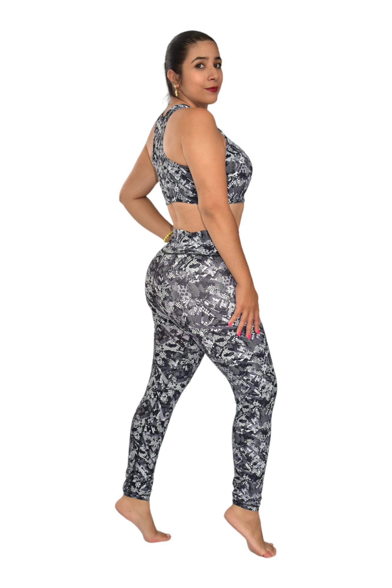 LEGGINS SET 2 PIEZAS PREMIUMTEX GRIS CUADROS oversilvercolombia