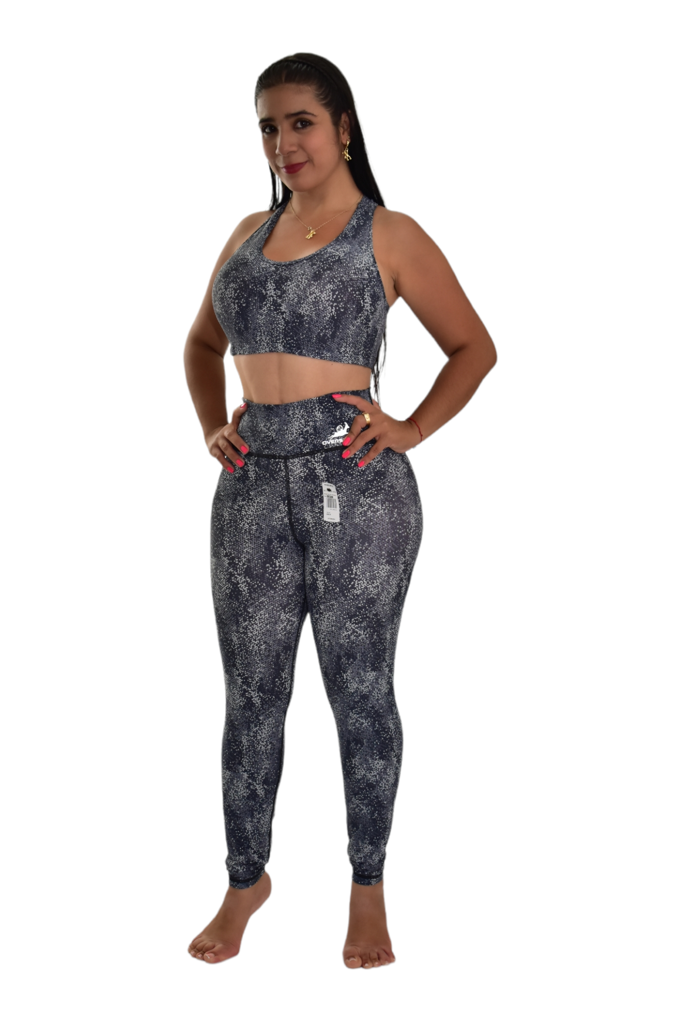 LEGGINS SET 2 PIEZAS PREMIUMTEX GRIS MILITAR TRIANGULO oversilvercolombia