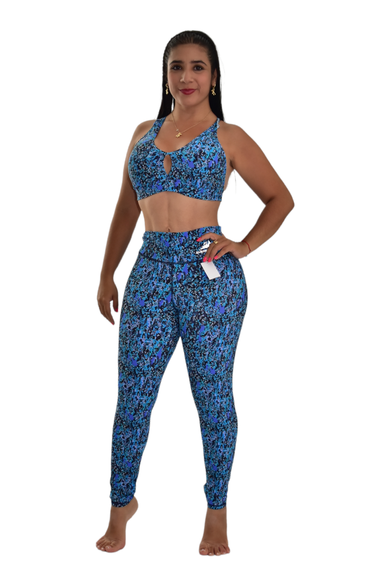 LEGGINS SET 2 PIEZAS PREMIUMTEX AZUL PIXEL oversilvercolombia