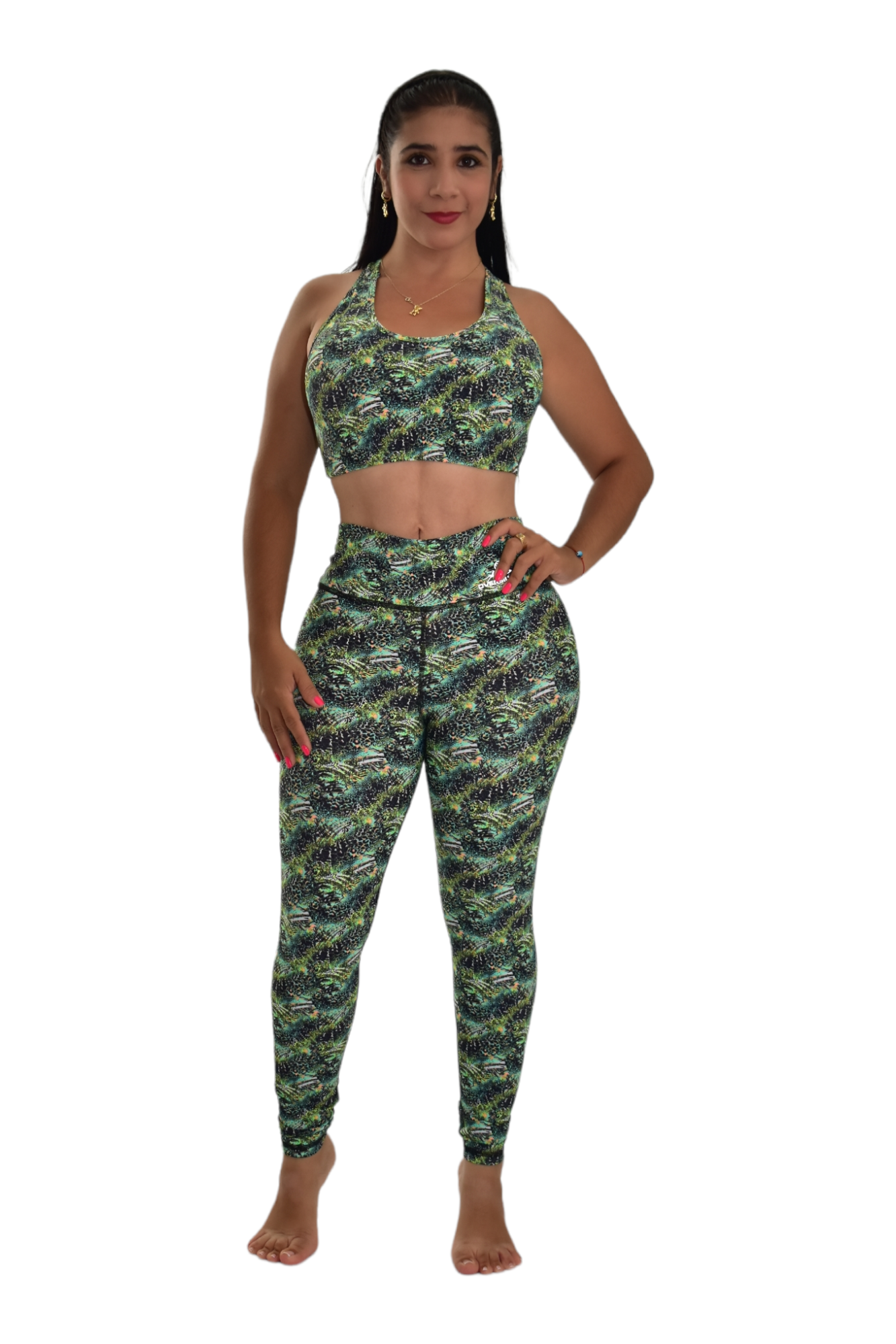 LEGGINS SET 2 PIEZAS PREMIUMTEX VERDE LEOPARDO oversilvercolombia
