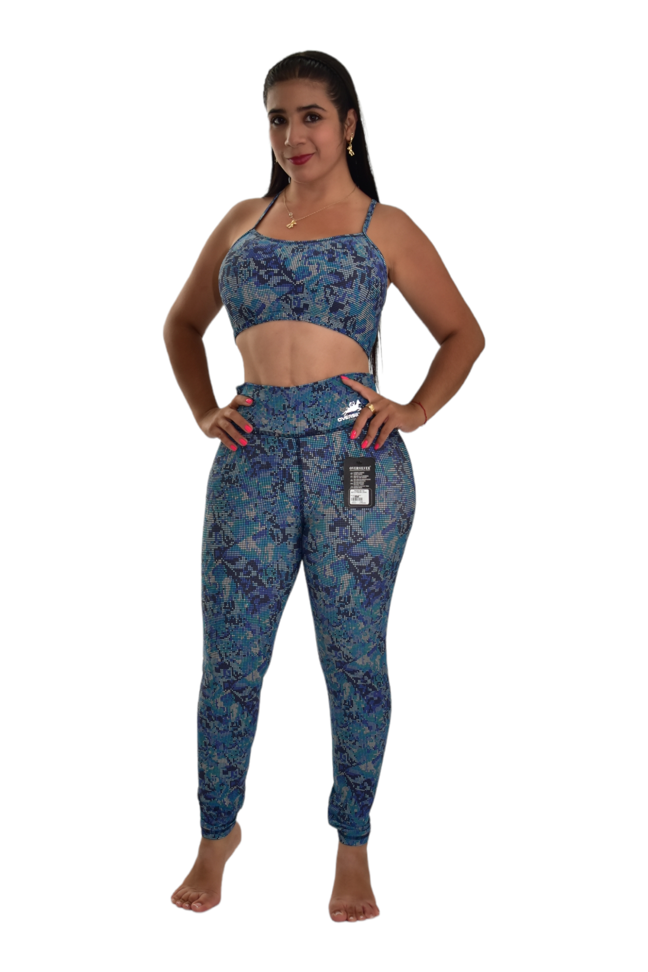 LEGGINS SET 2 PIEZAS PREMIUMTEX AZUL PEPAS oversilvercolombia