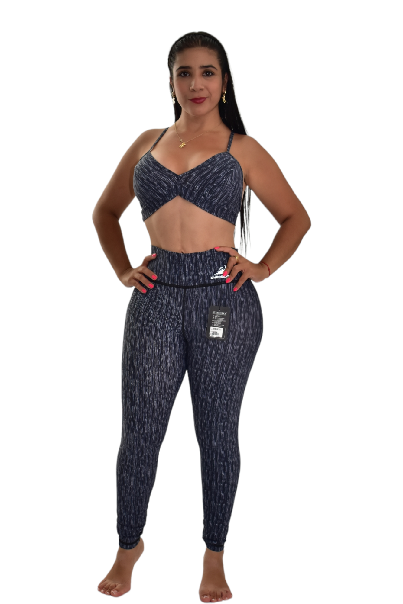 LEGGINS SET 2 PIEZAS PREMIUMTEX GRIS RALLA oversilvercolombia