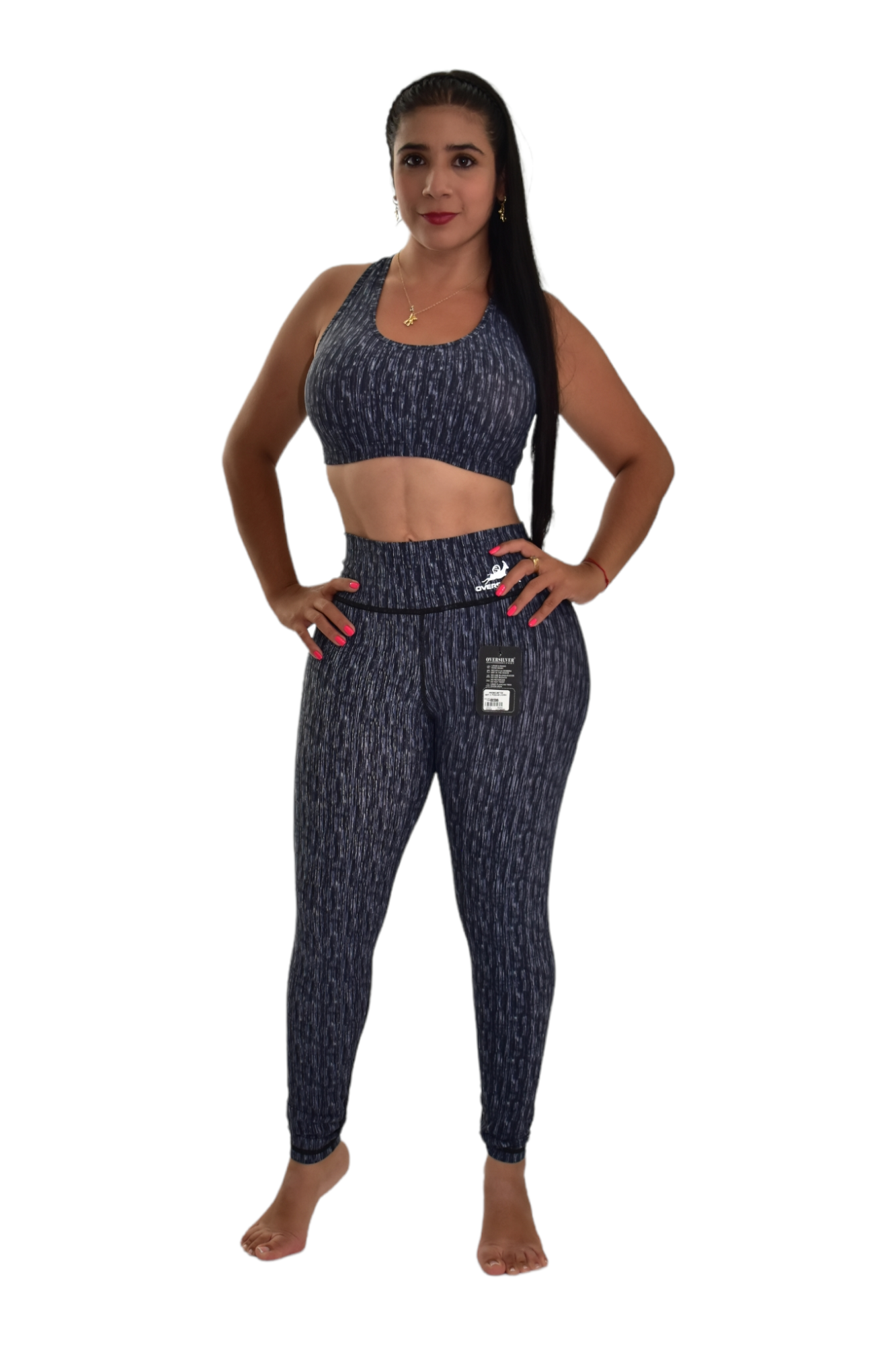 LEGGINS SET 2 PIEZAS PREMIUMTEX GRIS RALLA oversilvercolombia