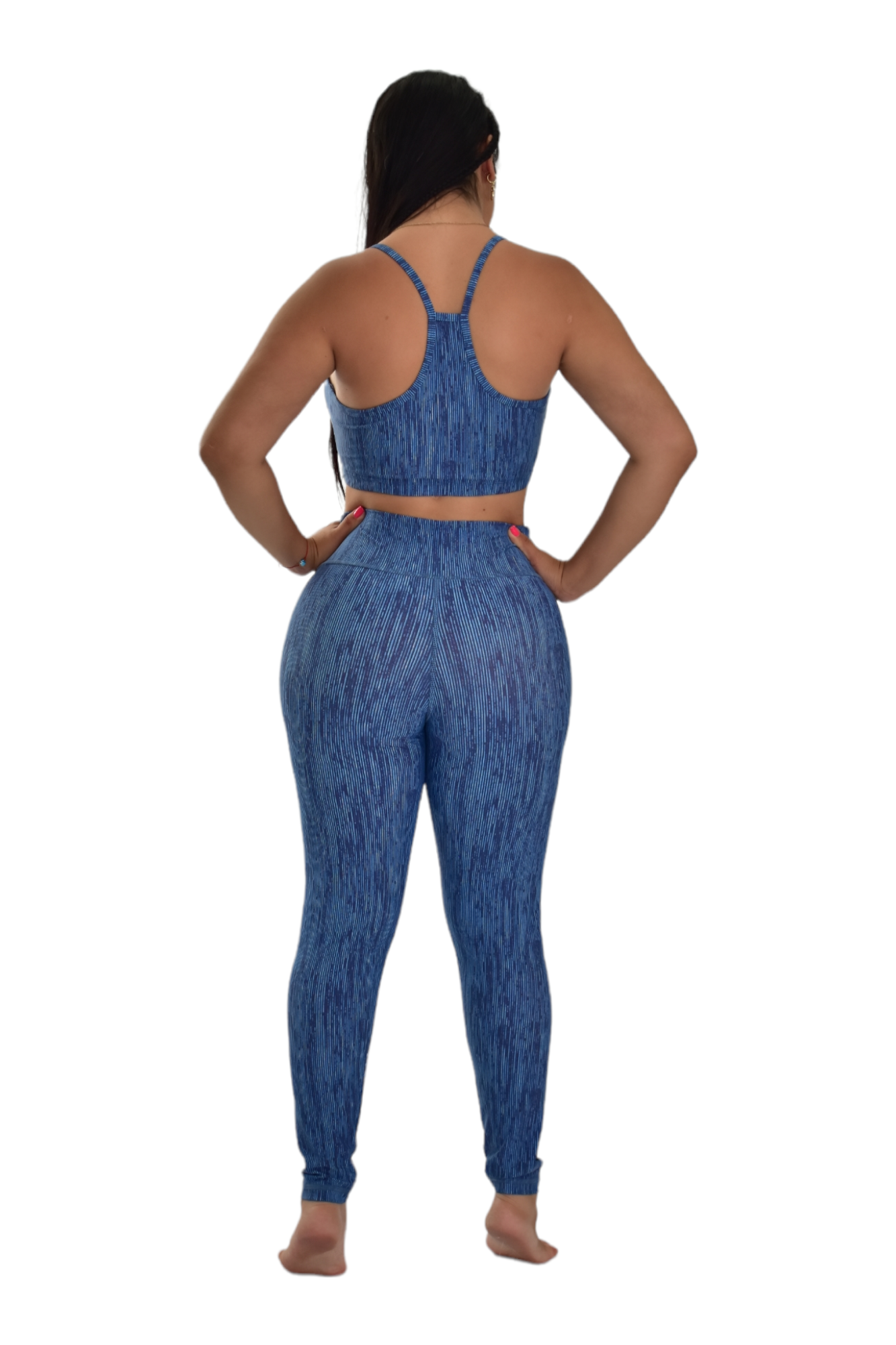 LEGGINS SET 2 PIEZAS PREMIUMTEX AZUL RALLAS oversilvercolombia