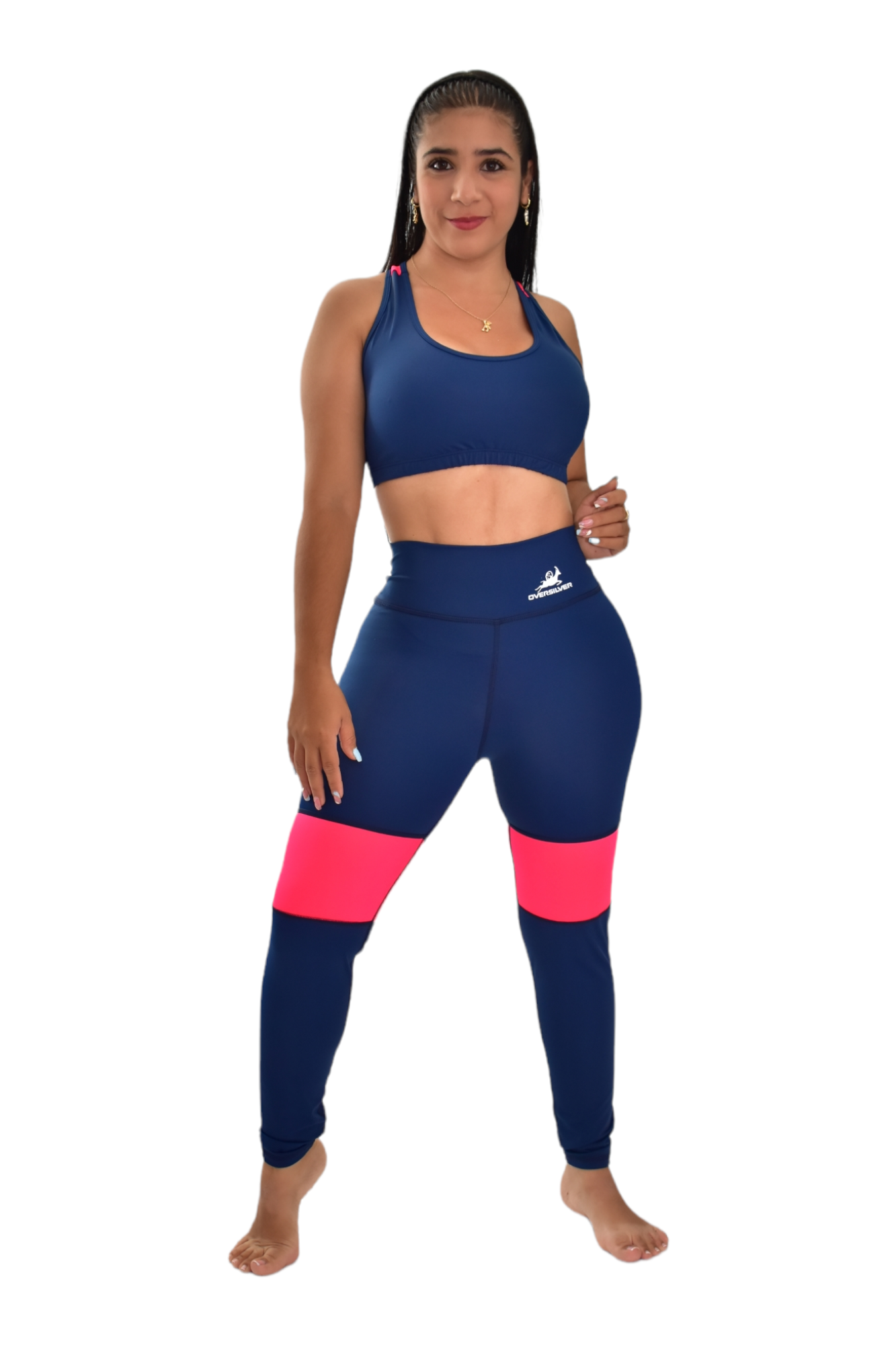 LEGGINS COMBINADA SET 2 PIEZAS PREMIUMTEX AZUL TURQUIE oversilvercolombia