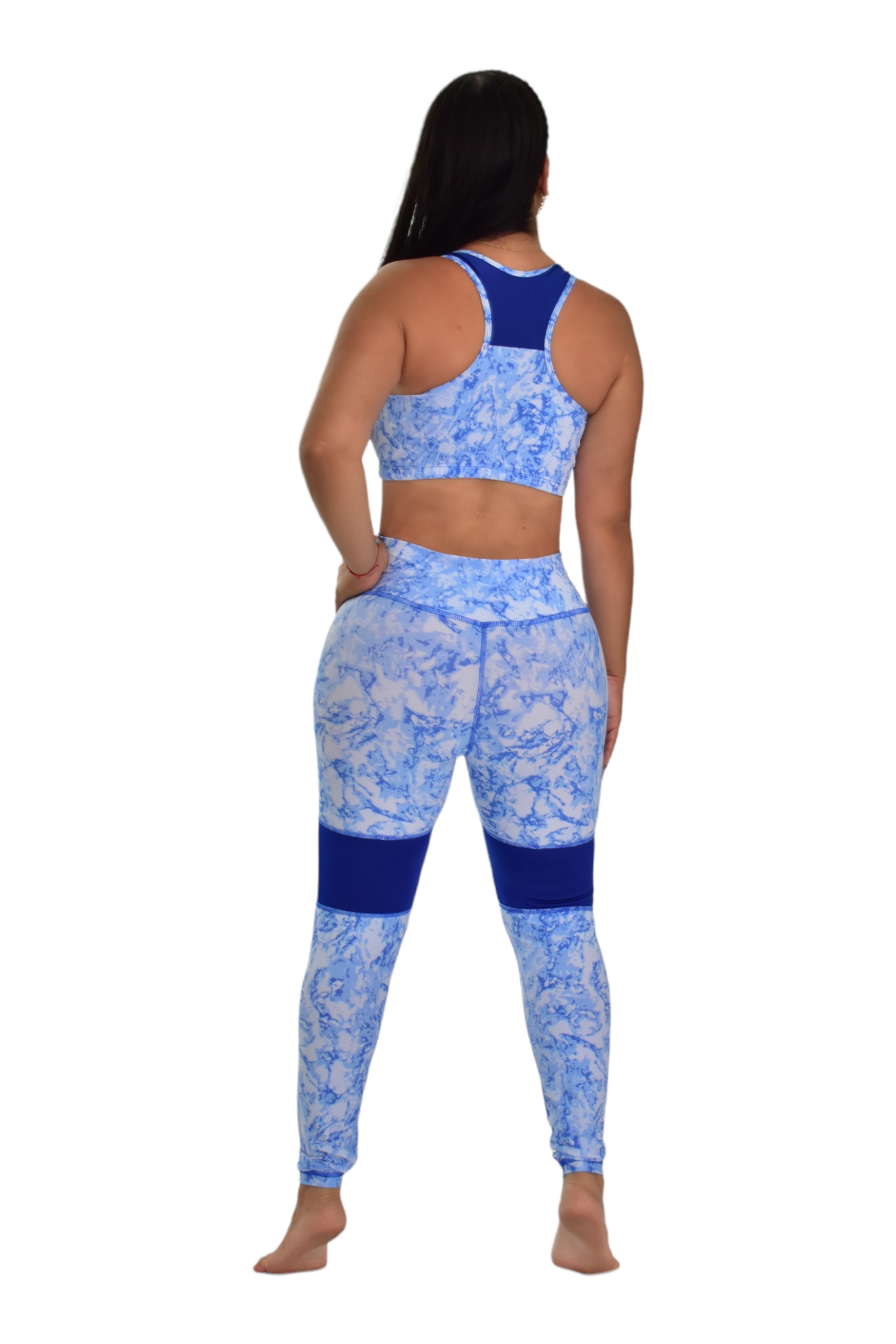LICRA COMBINADO SET 2 PIEZAS PREMIUMTEX AZUL CIELO MANCHAS oversilvercolombia