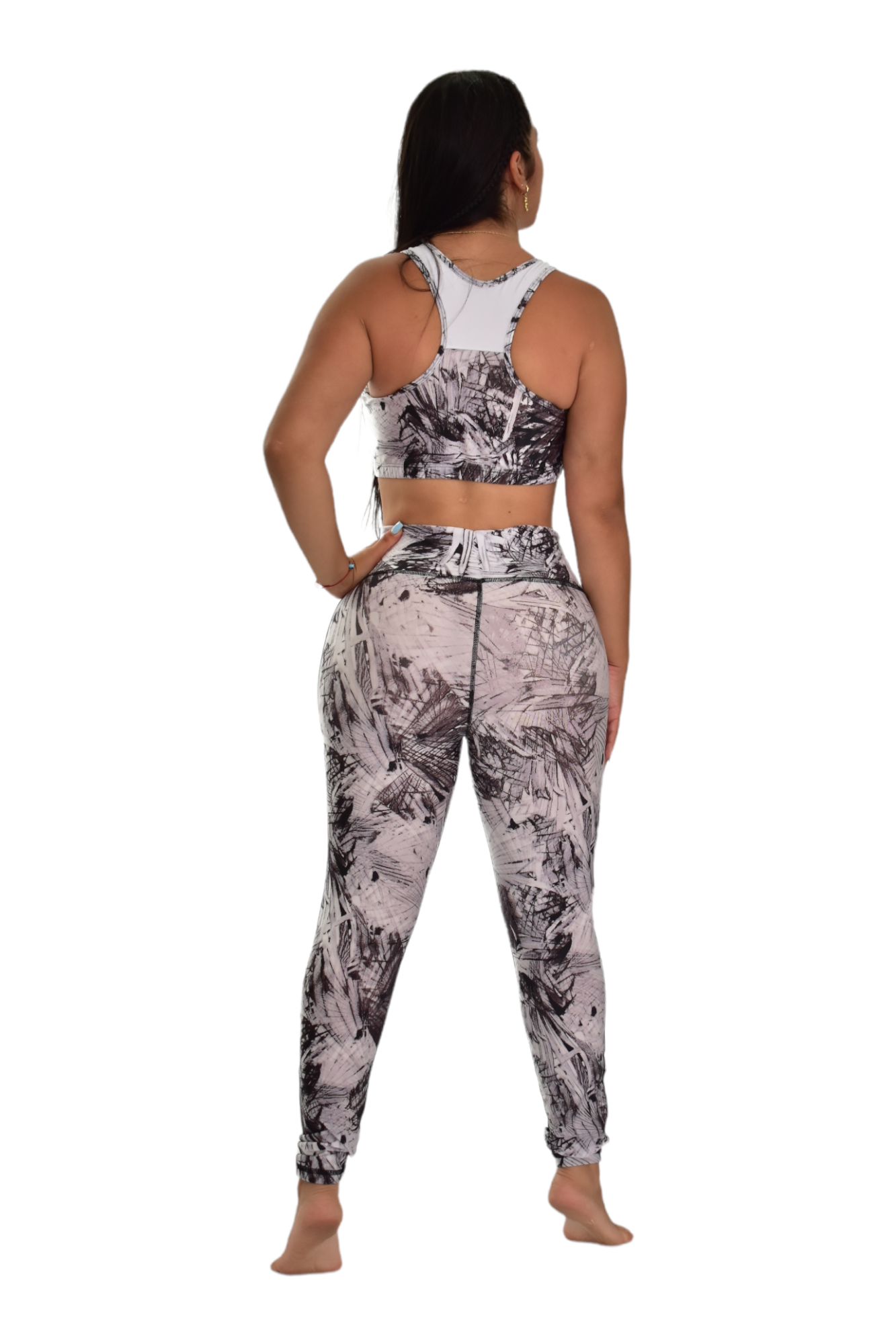 LICRA COMBINADO SET 2 PIEZAS PREMIUMTEX GRIS METALICO RALLADO oversilvercolombia