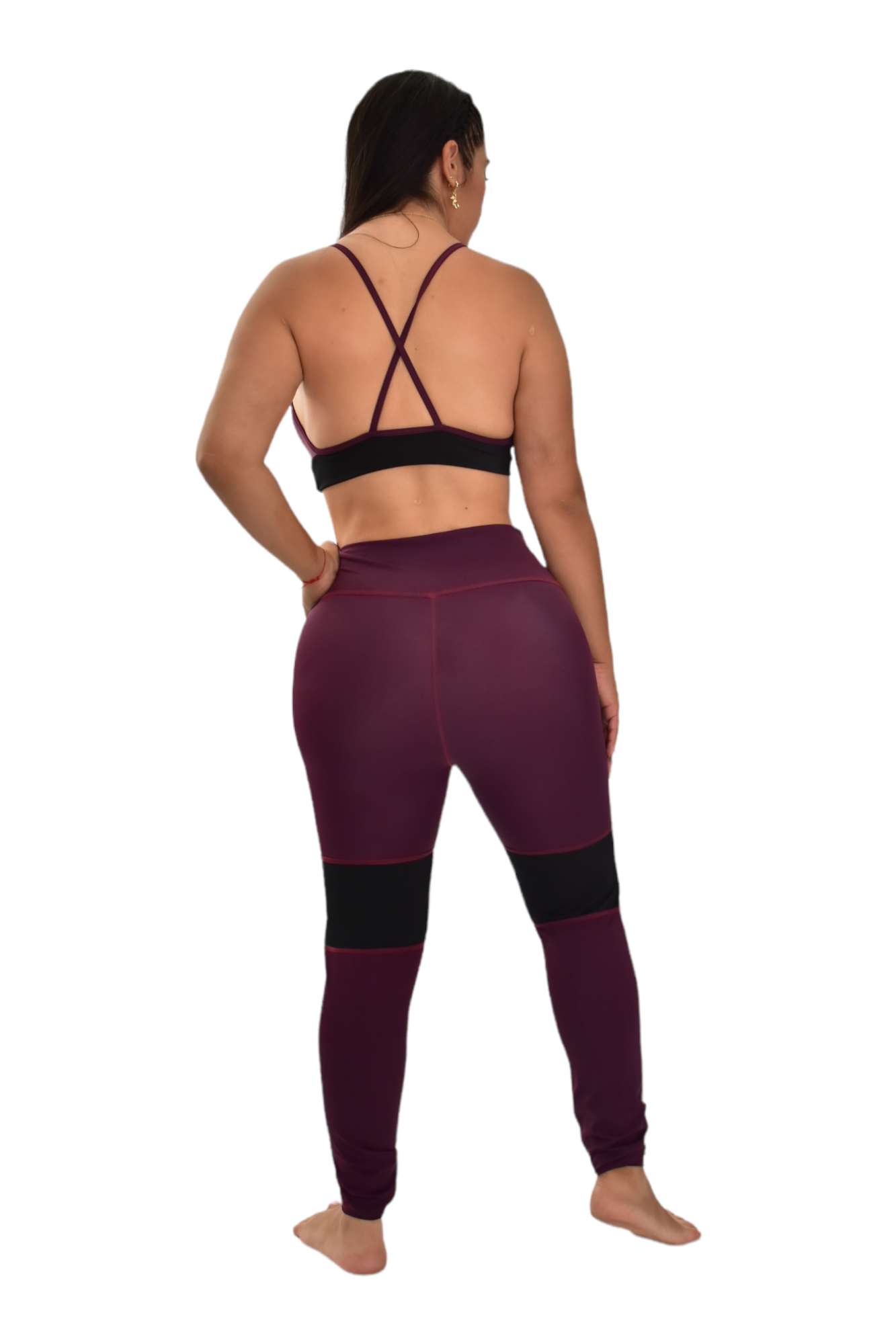 LEGGINS COMBINADO SET 2 PIEZAS PREMIUMTEX VINOTINTO oversilvercolombia