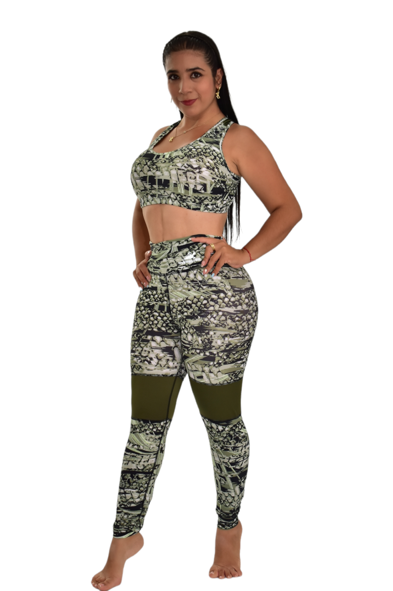 LEGGINS COMBINADO SET 2 PIEZAS PREMIUMTEX VERDE TORTUGA oversilvercolombia