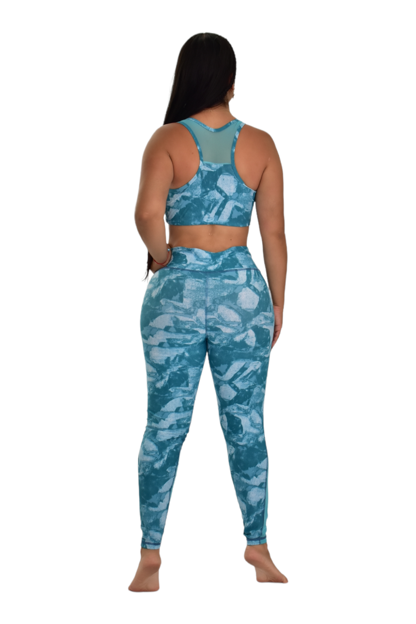 LICRA COMBINADO SET 2 PIEZAS PREMIUMTEX AZUL MANCHAS oversilvercolombia
