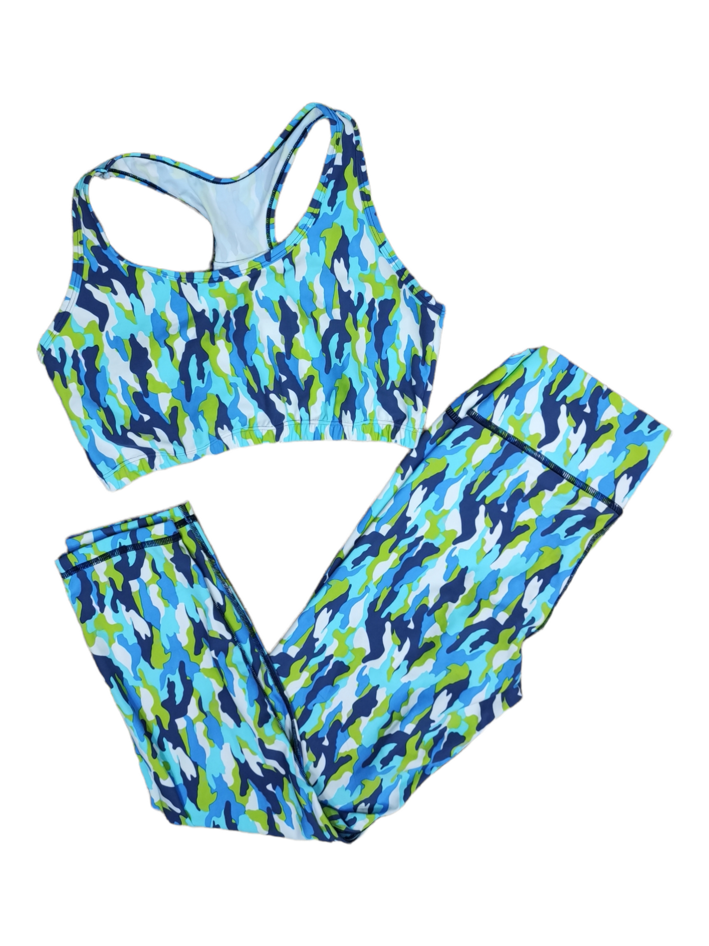 LICRA TALLA PLUS SET 2 PIEZAS PREMIUMTEX MILITAR VERDE AZUL oversilvercolombia