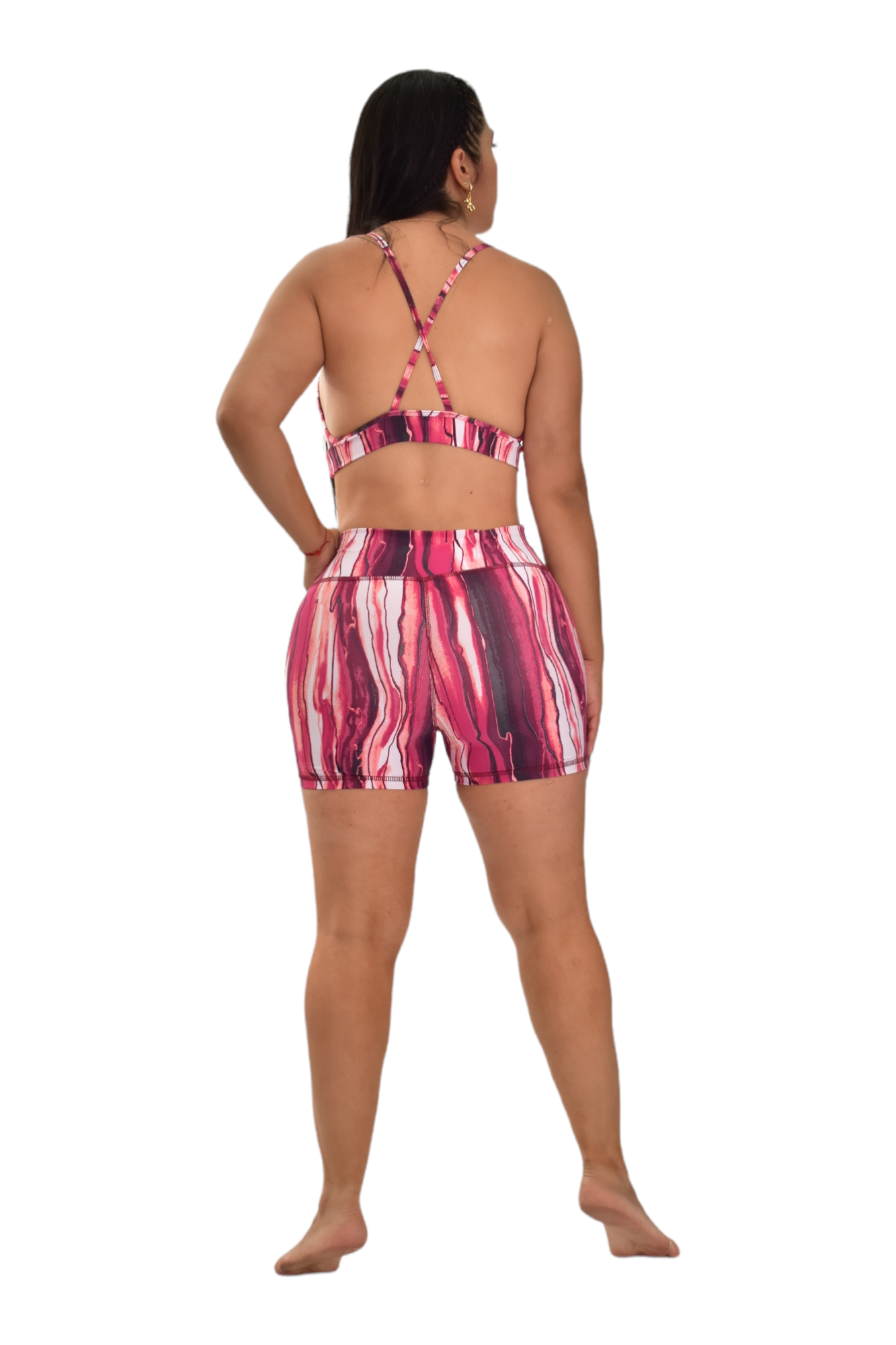 SHORT SET 2 PIEZAS PREMIUMTEX VINOTINTO ESTAMPADO oversilvercolombia