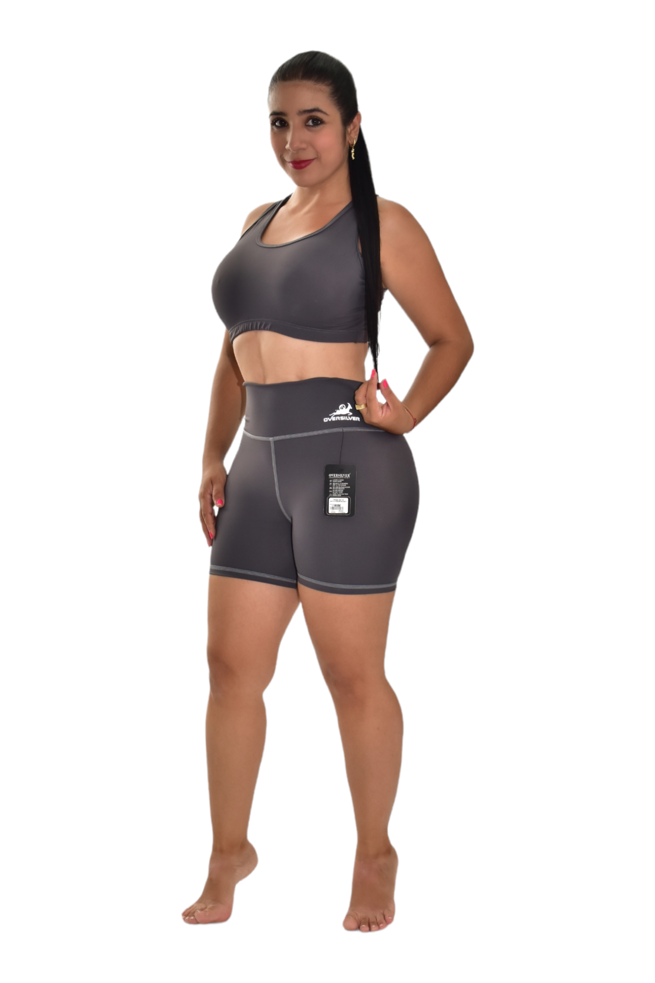 SHORT SET 2 PIEZAS PREMIUMTEX GRIS OSCURO oversilvercolombia