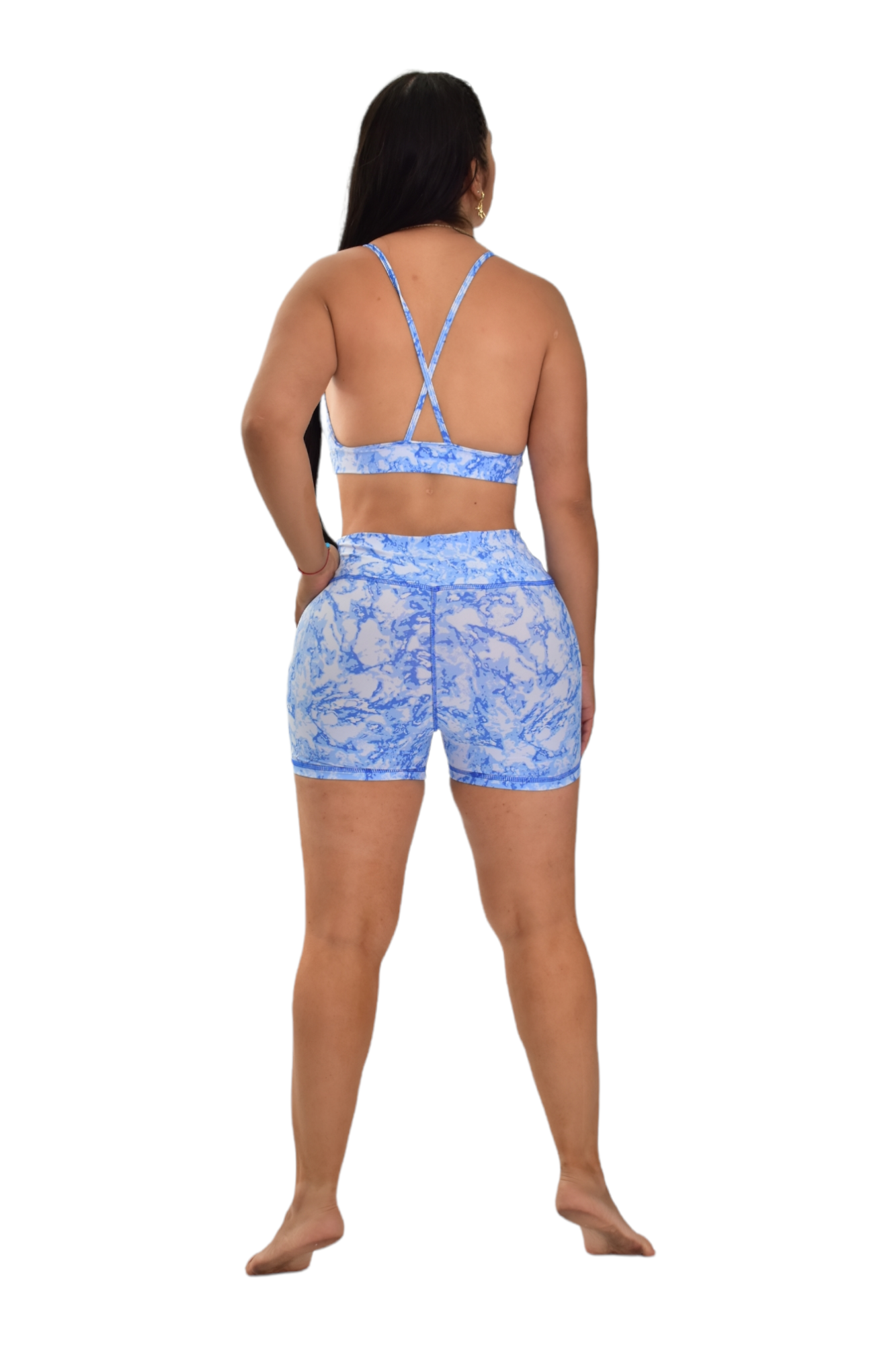 SHORT SET 2 PIEZAS PREMIUMTEX AZUL CIELO MANCHAS oversilvercolombia