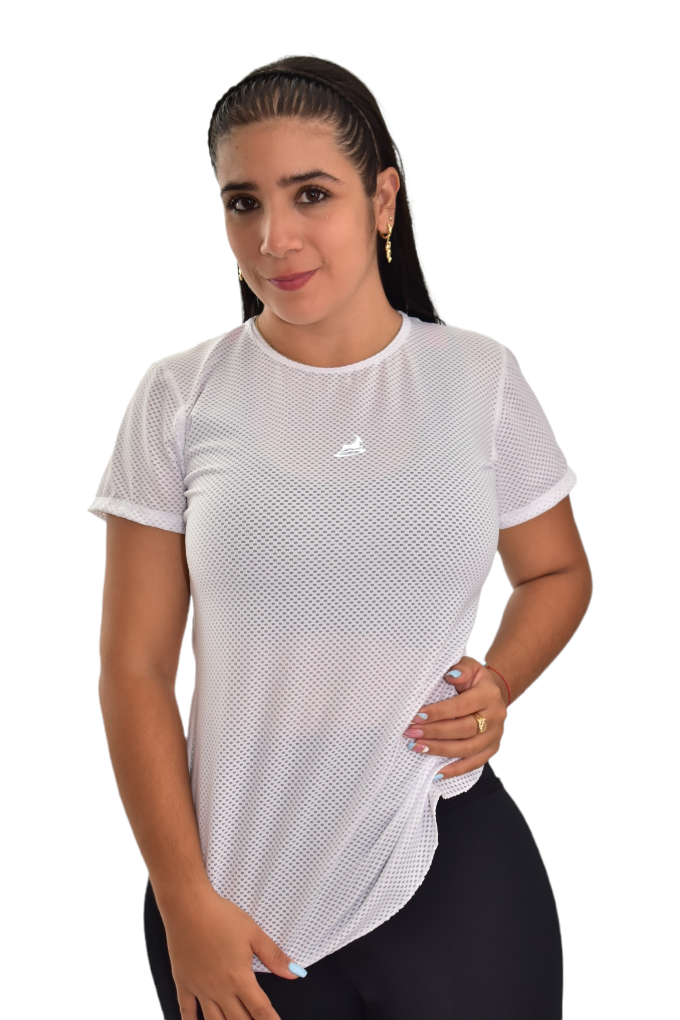 CAMISETA MANGA CORTA MALLA BLANCO OVERSILVER®