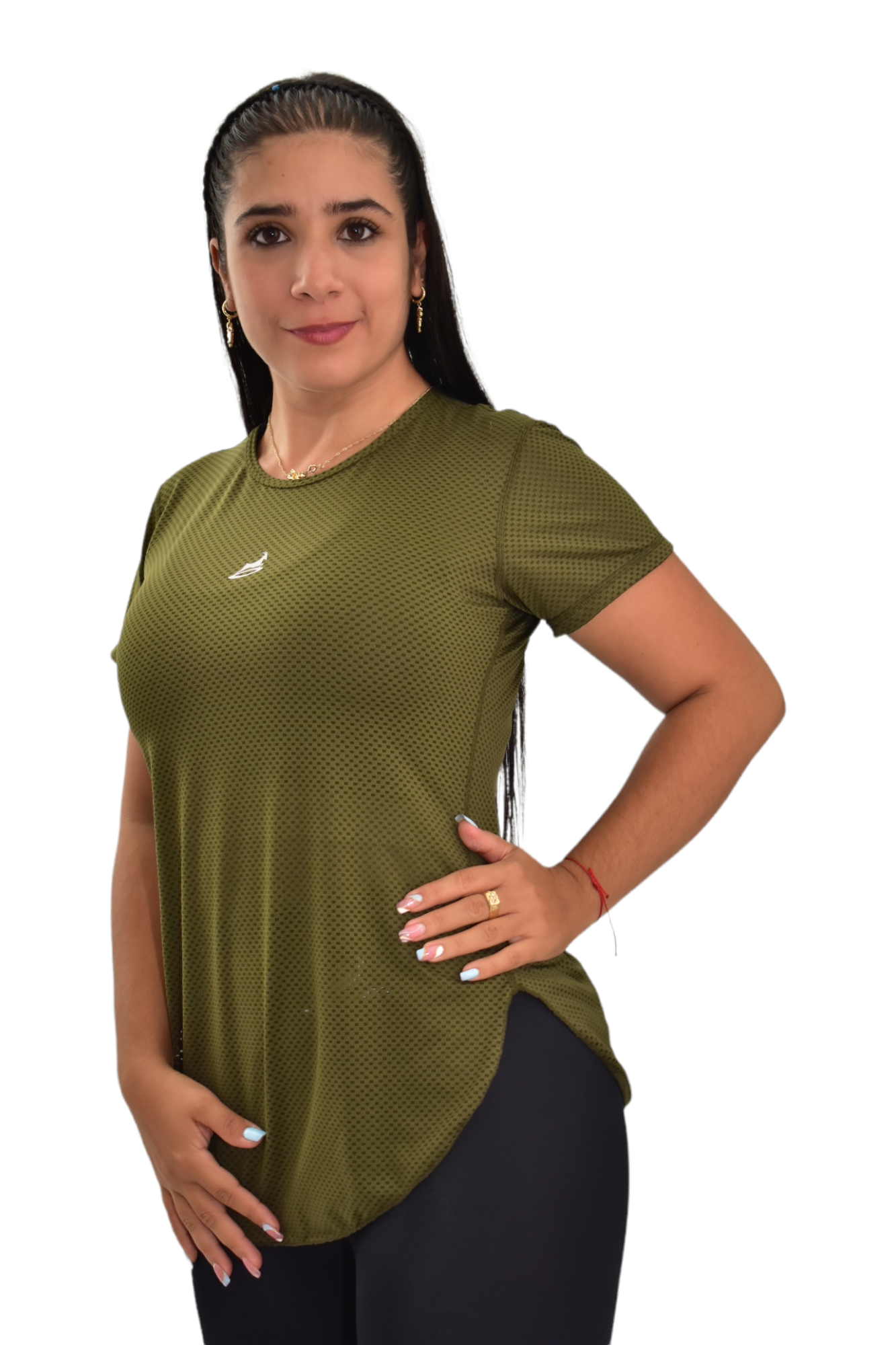 CAMISETA MANGA CORTA MALLA VERDE MILITAR OVERSILVER®