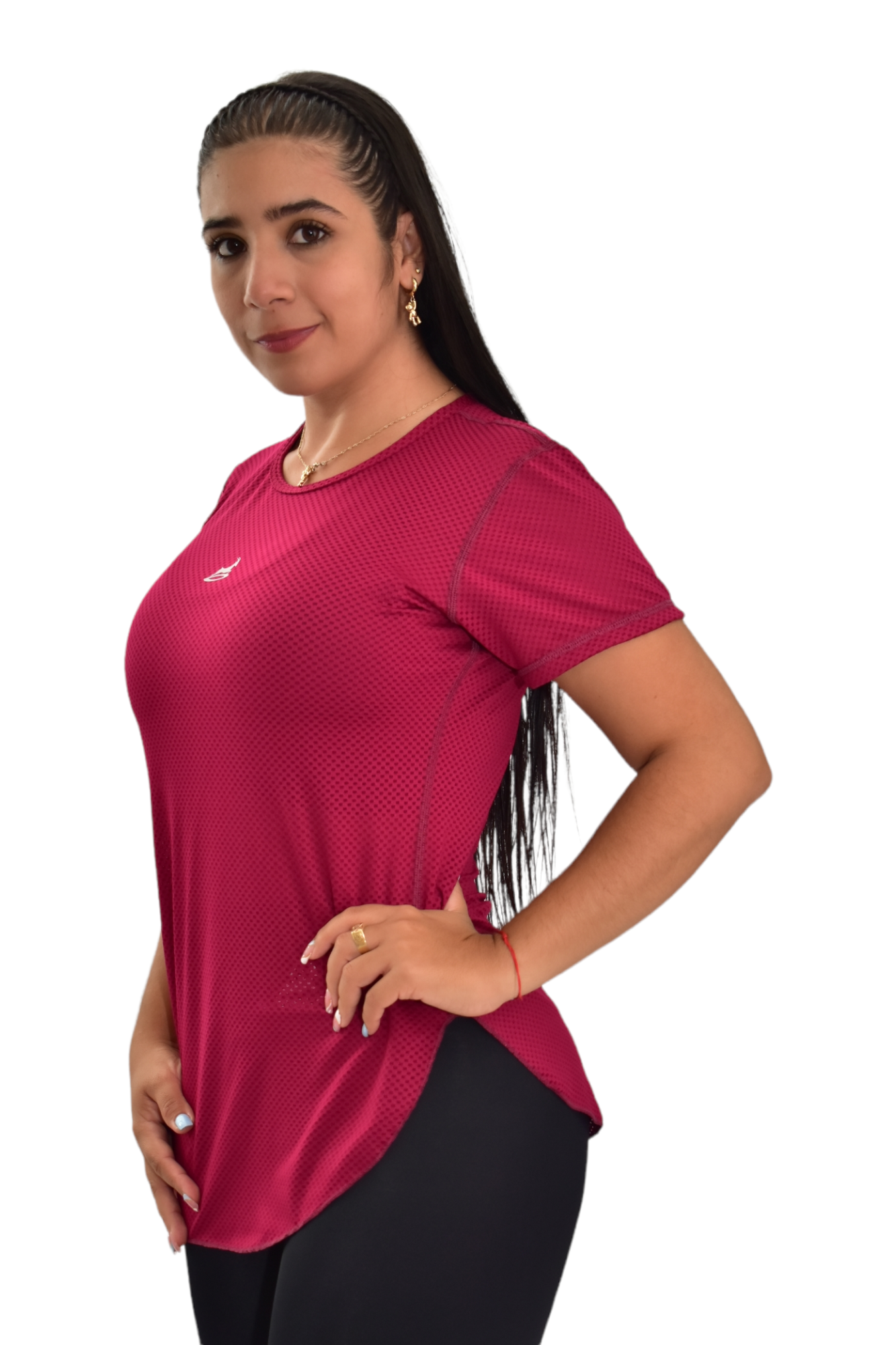 CAMISETA MANGA CORTA MALLA VINOTINTO OVERSILVER®
